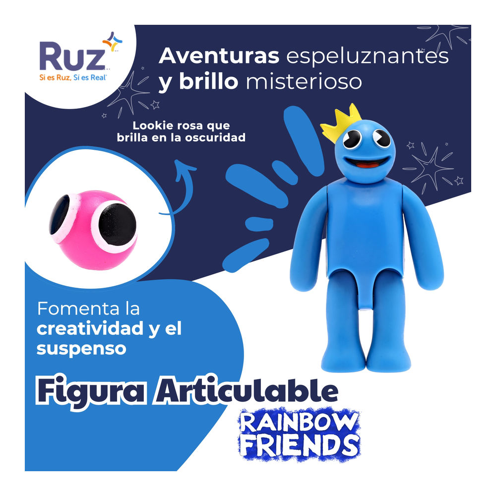 Foto 6 pulgar | Figura Articulable Ruz Rainbow Friends (blue 12.6 Cm Azul)