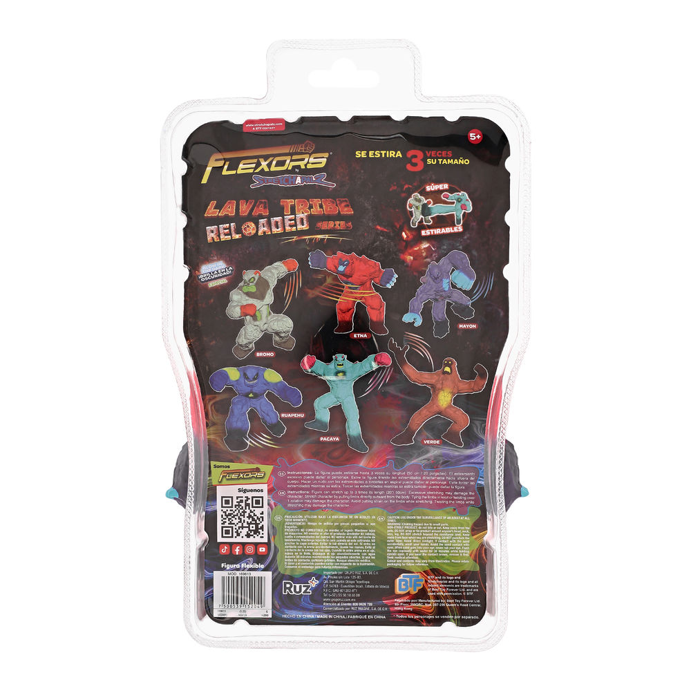 Foto 3 pulgar | Figura Estirable Ruz Flexors Lava Tribe Reloaded (etna 20 Cm Rosa)
