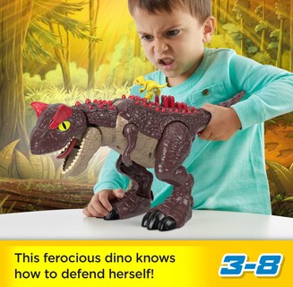 Foto 3 | Juguete De Dinosaurio Fisher-price Imaginext Spike Strike Carnotaurus - Venta Internacional.