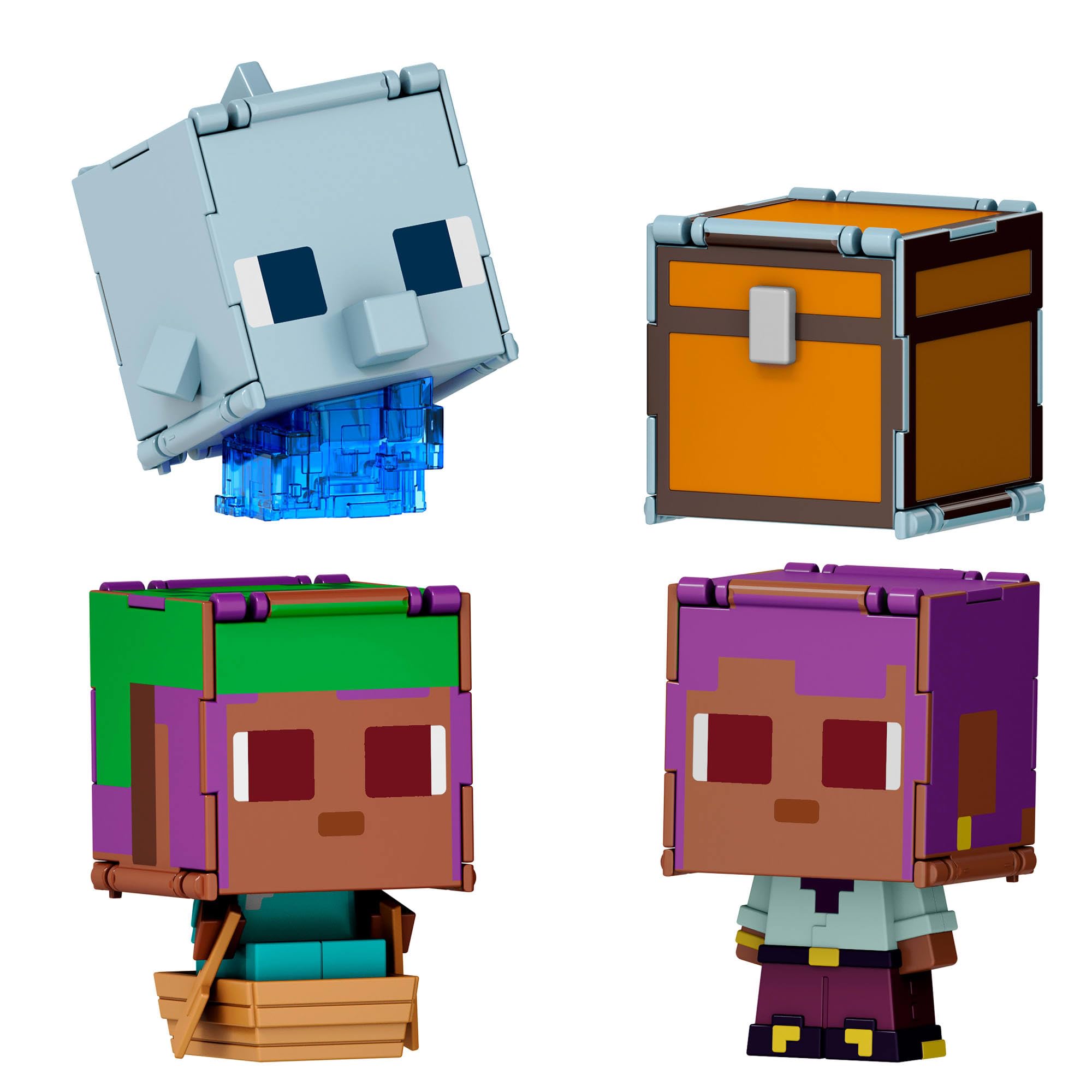 Foto 2 pulgar | Figuras De Acción Mattel Minecraft Flippin' Figs, Paquete De 2 - Venta Internacional.