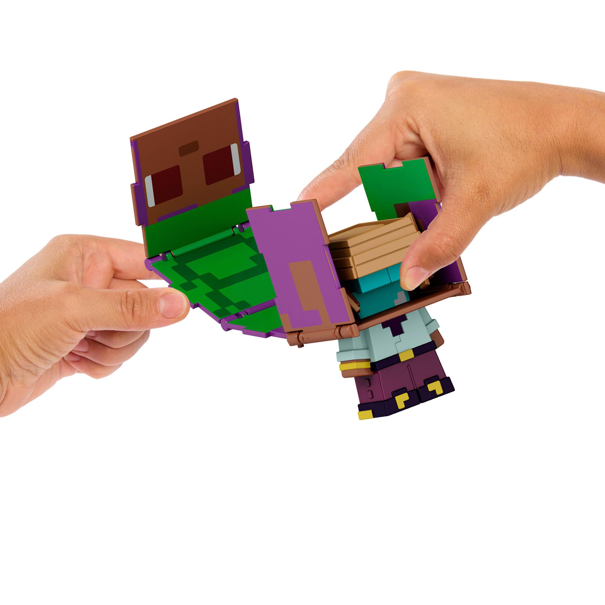 Foto 3 pulgar | Figuras De Acción Mattel Minecraft Flippin' Figs, Paquete De 2 - Venta Internacional.