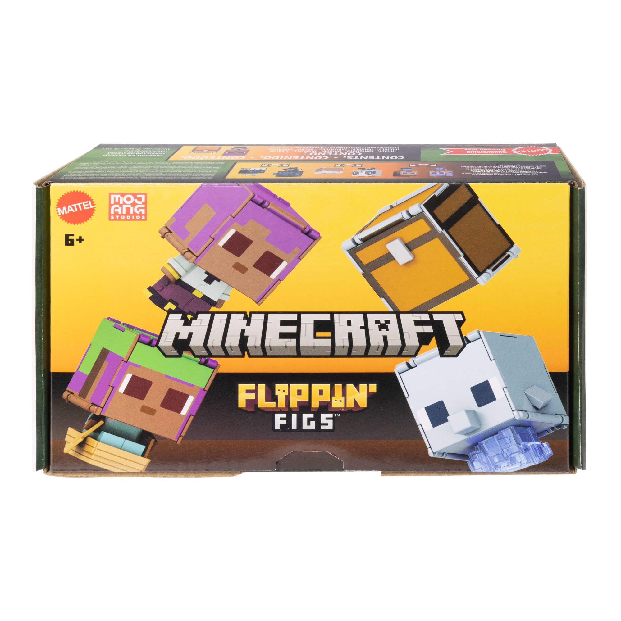 Foto 7 pulgar | Figuras De Acción Mattel Minecraft Flippin' Figs, Paquete De 2 - Venta Internacional.