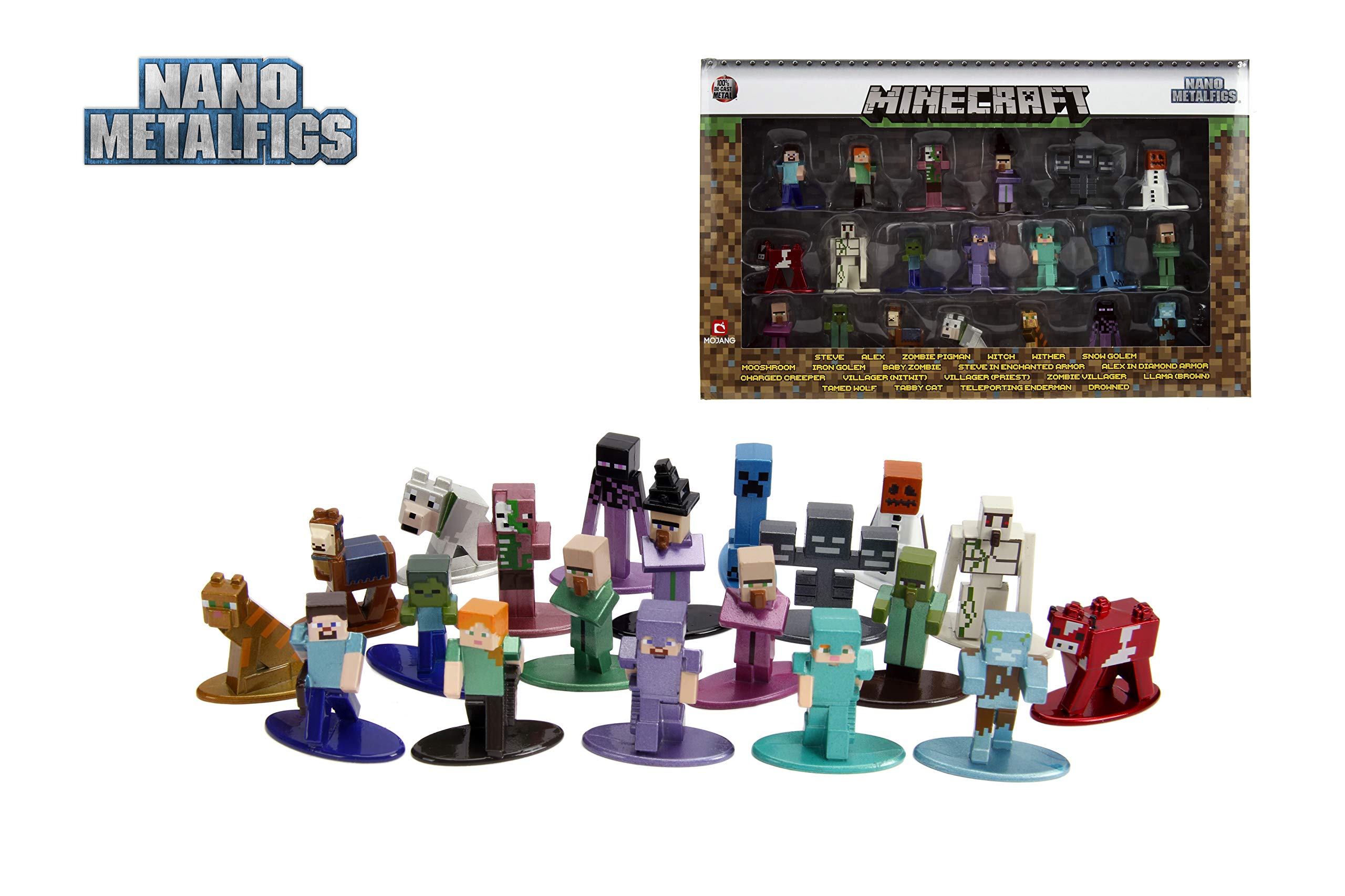 Foto 3 pulgar | Toy Jada Nano Metalligs Minecraft, Paquete De 20 Unidades, Wave 2 - Venta Internacional.
