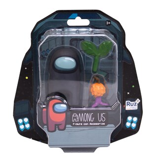 Foto 4 | Mini Figura Ruz Among Us (tripulante Negro Con Accesorios 6cm)
