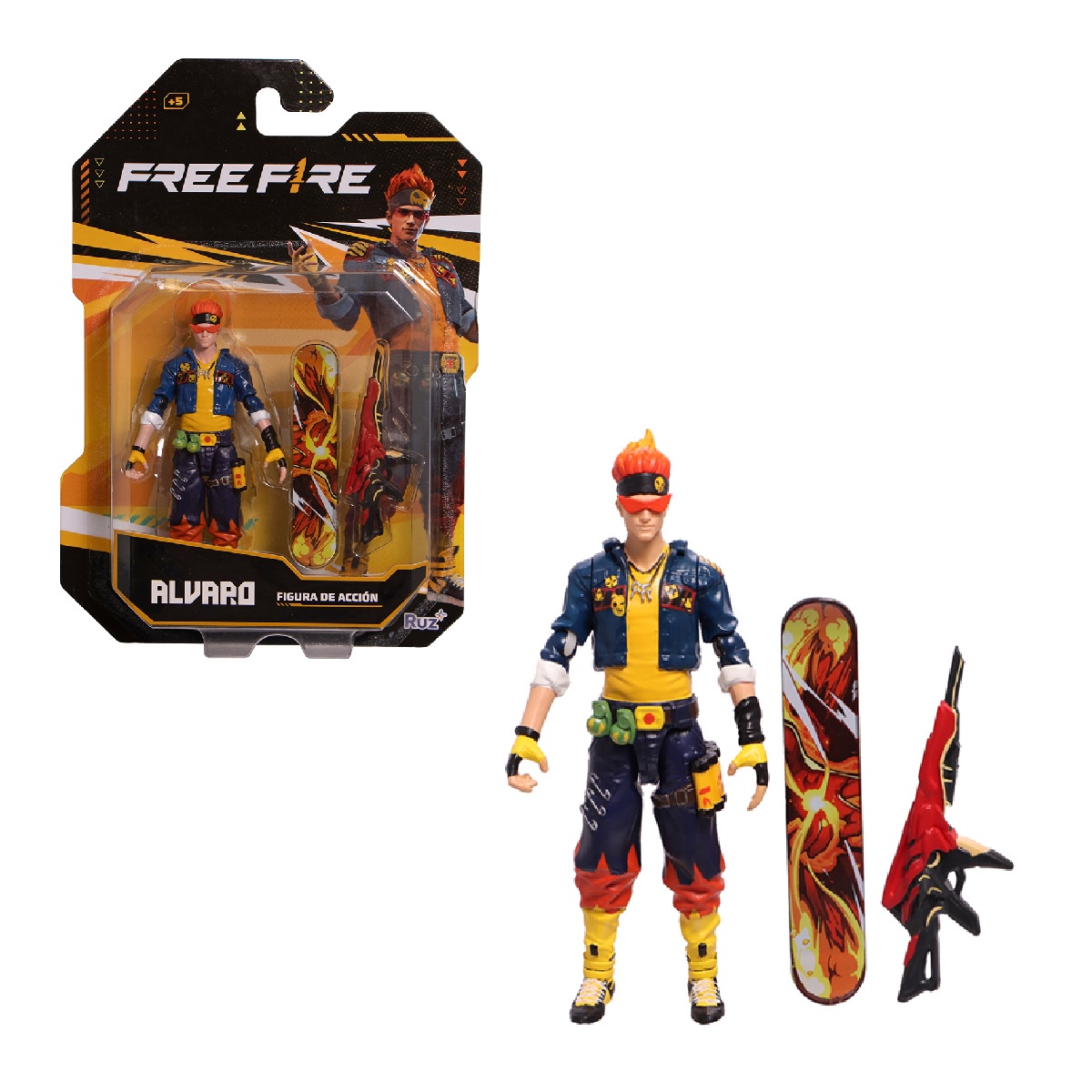 Figura De Acción Ruz Free Fire (alvaro 12cm)