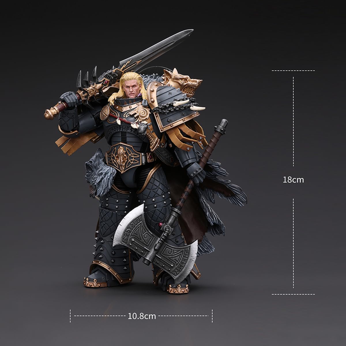 Foto 7 pulgar | Figura De Acción Joytoy Warhammer The Horus Heresy, 18 Cm, Space Wolves - Venta Internacional.