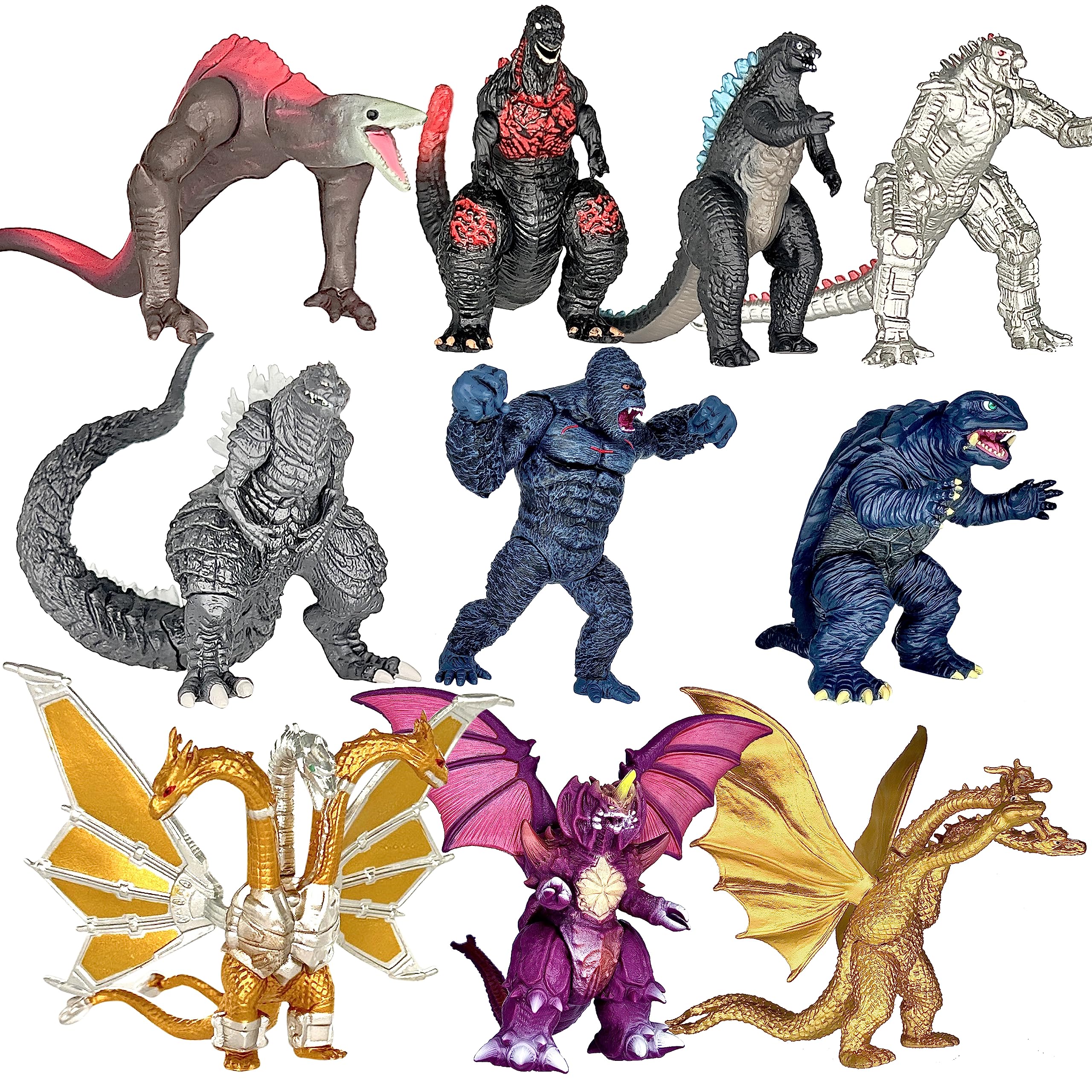 Foto 2 pulgar | Figuras De Acción Twcare Godzilla Vs Kong, Set De 10 - Venta Internacional.