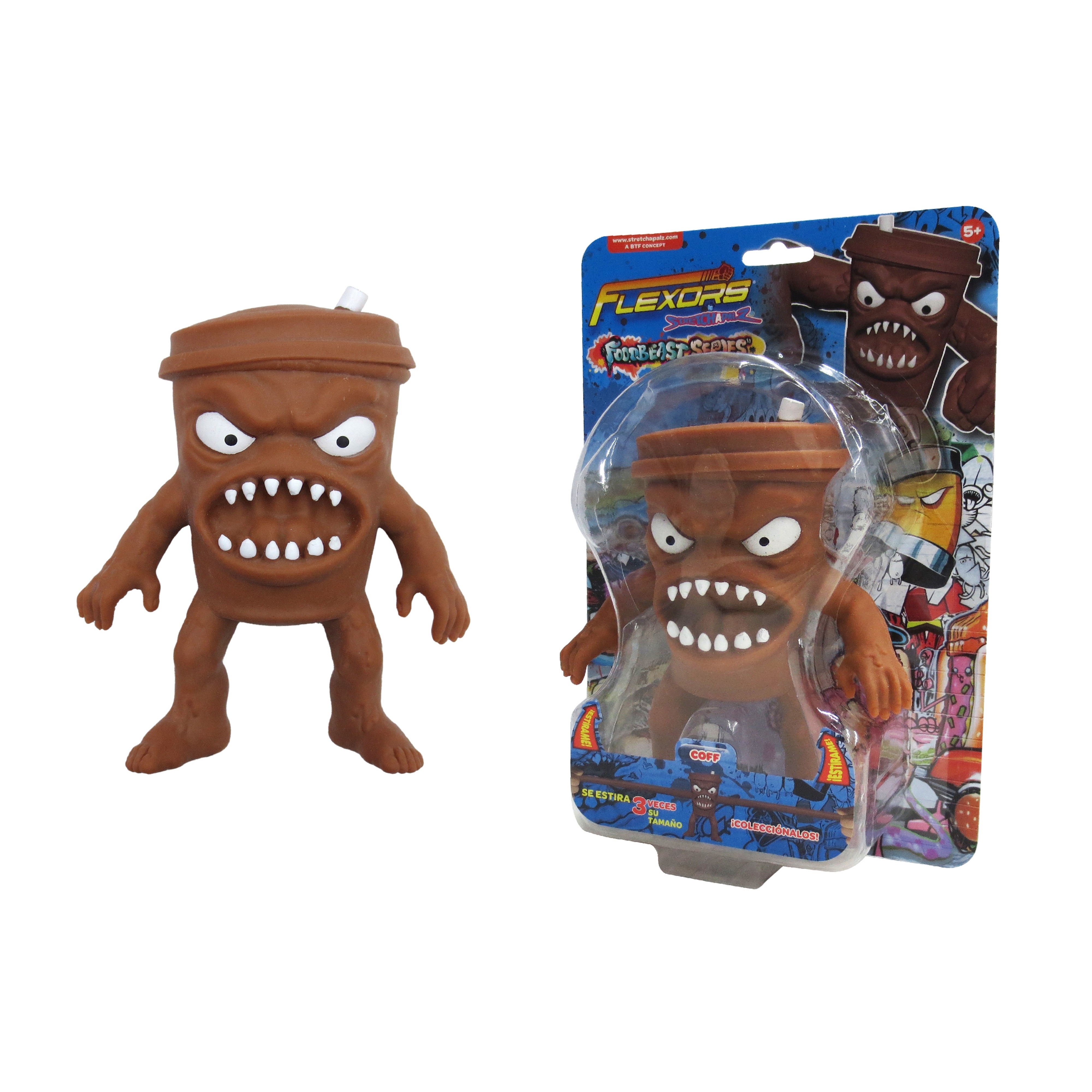 Foto 2 pulgar | Figura Estirable Ruz Flexors Food Beasts Coff 15cm