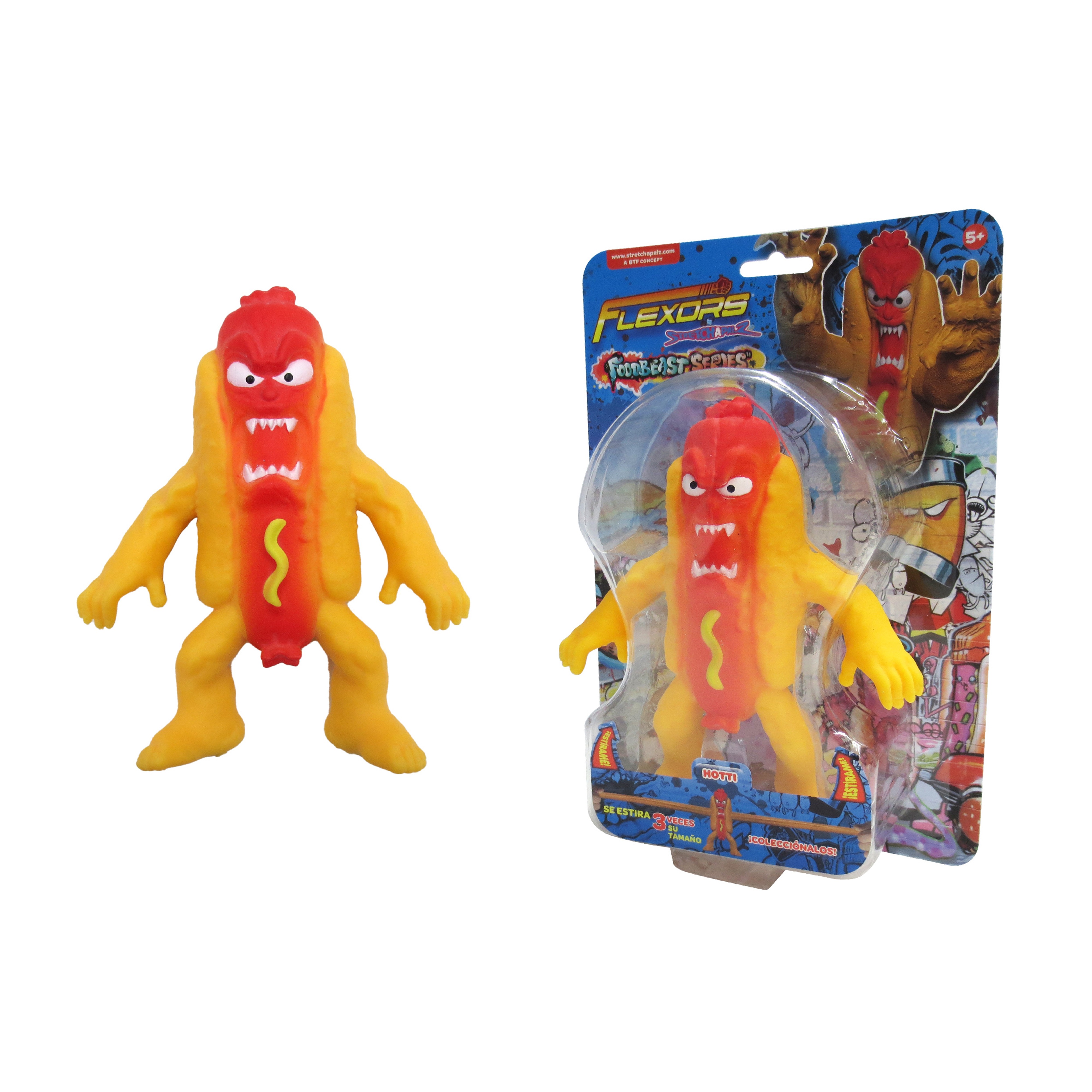 Figura Estirable Ruz Flexors Food Beasts Hotti 15cm