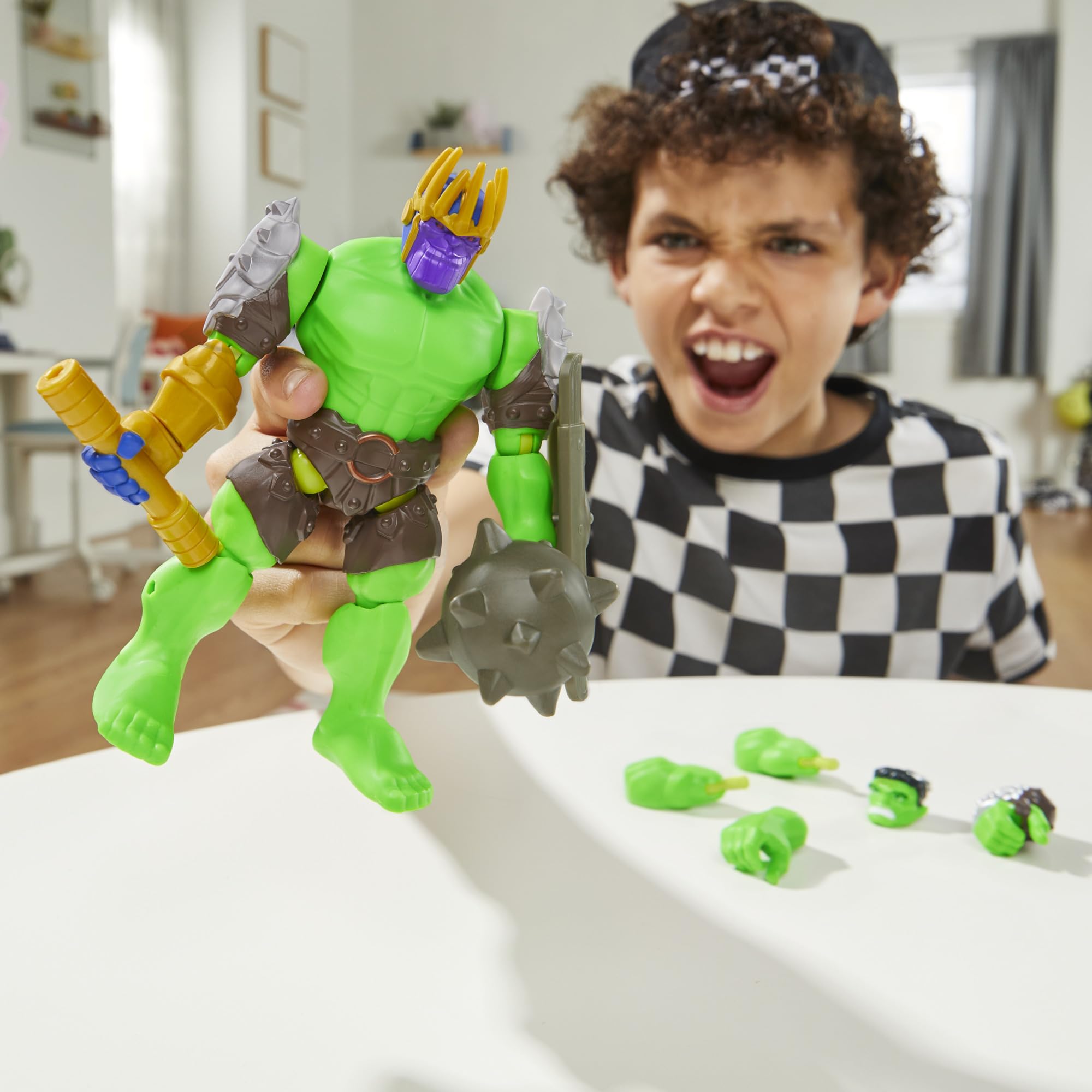 Foto 7 pulgar | Figura De Acción Avengers Marvel Mixmashers Hulk De 13 Cm Con Acc - Venta Internacional.