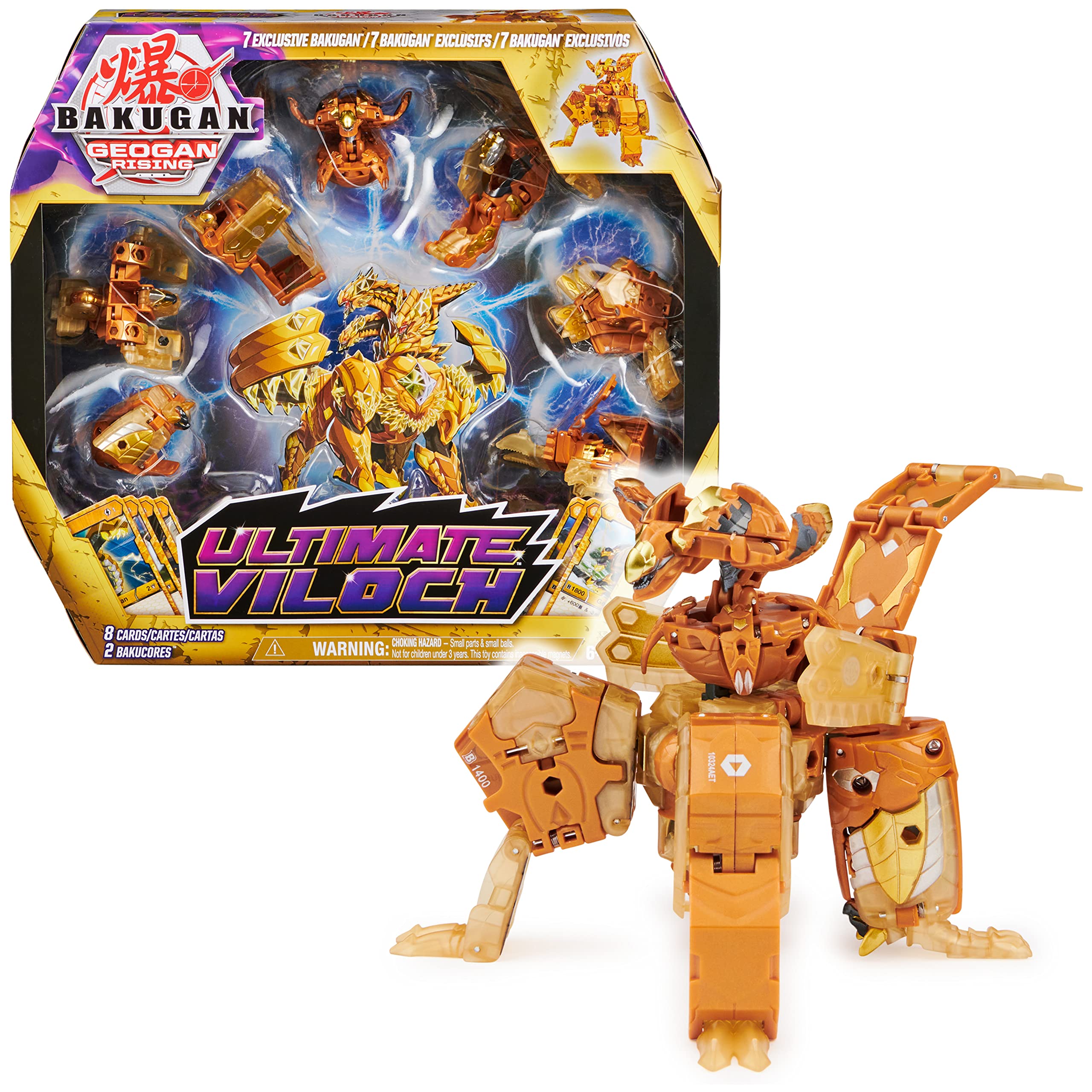 Figura De Acción Bakugan Ultimate Viloch Con Bakucores Y Cartas - Venta Internacional.