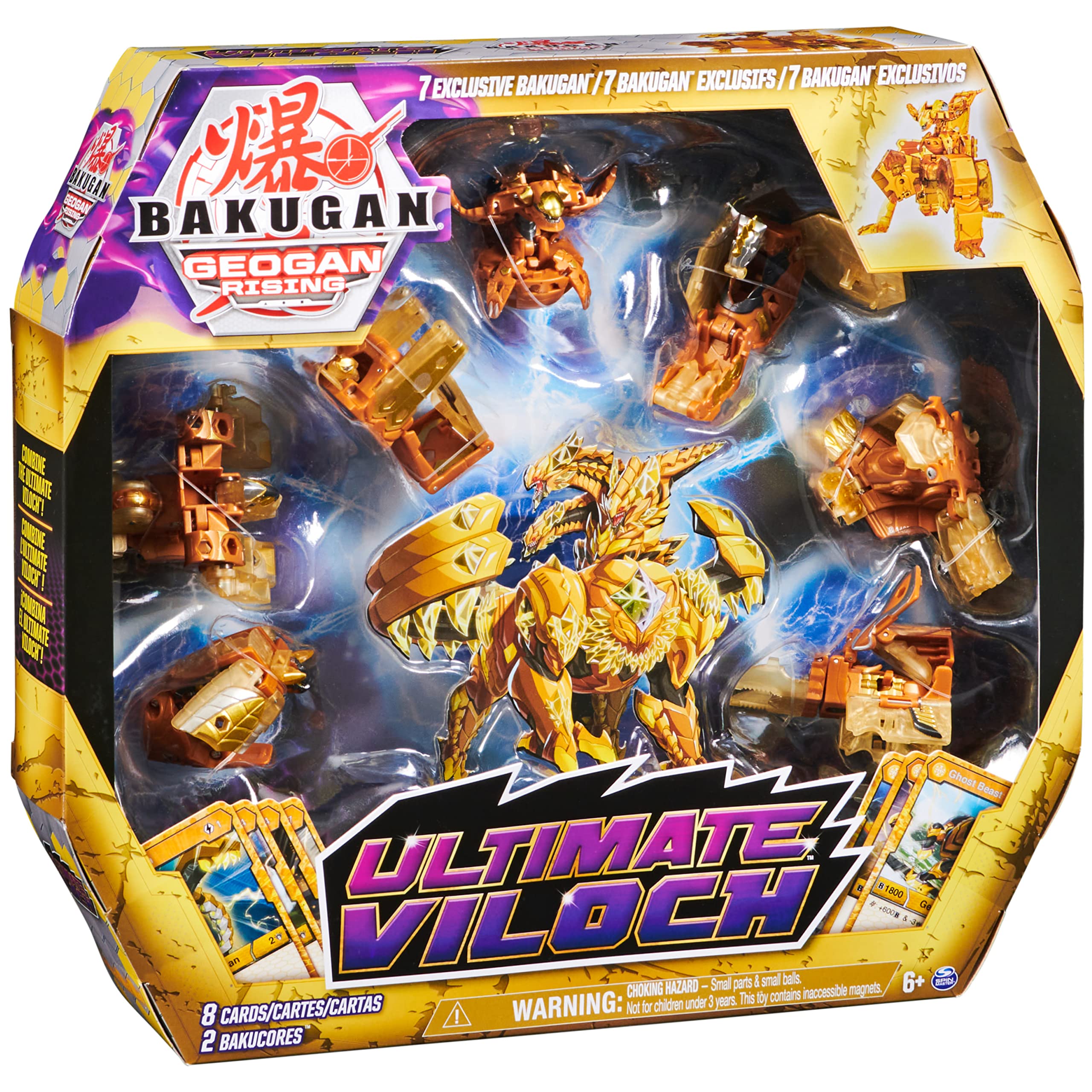 Foto 8 pulgar | Figura De Acción Bakugan Ultimate Viloch Con Bakucores Y Cartas - Venta Internacional.