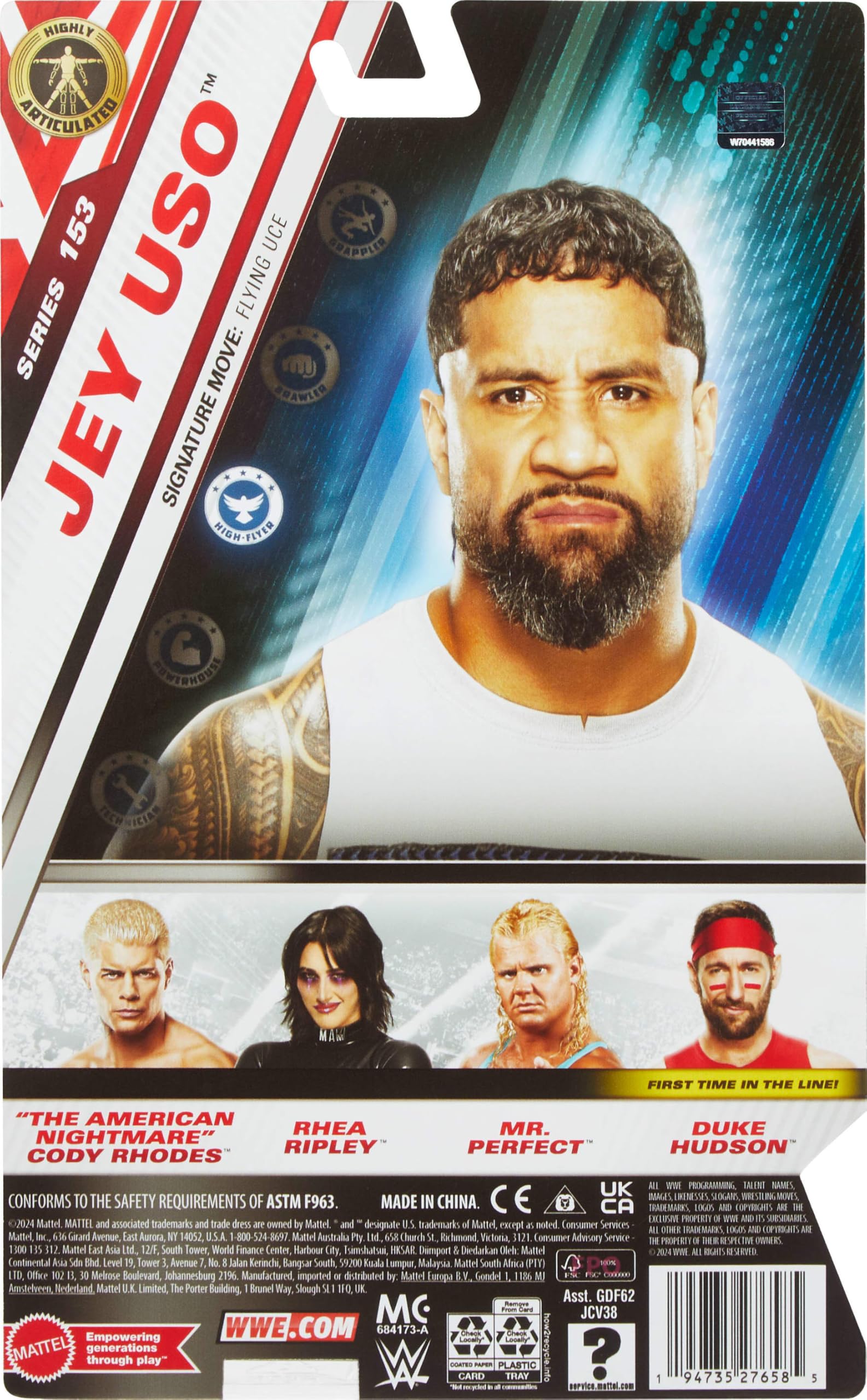 Foto 7 pulgar | Figura De Acción Mattel Wwe Jey Uso Main Event Series #153 - Venta Internacional.
