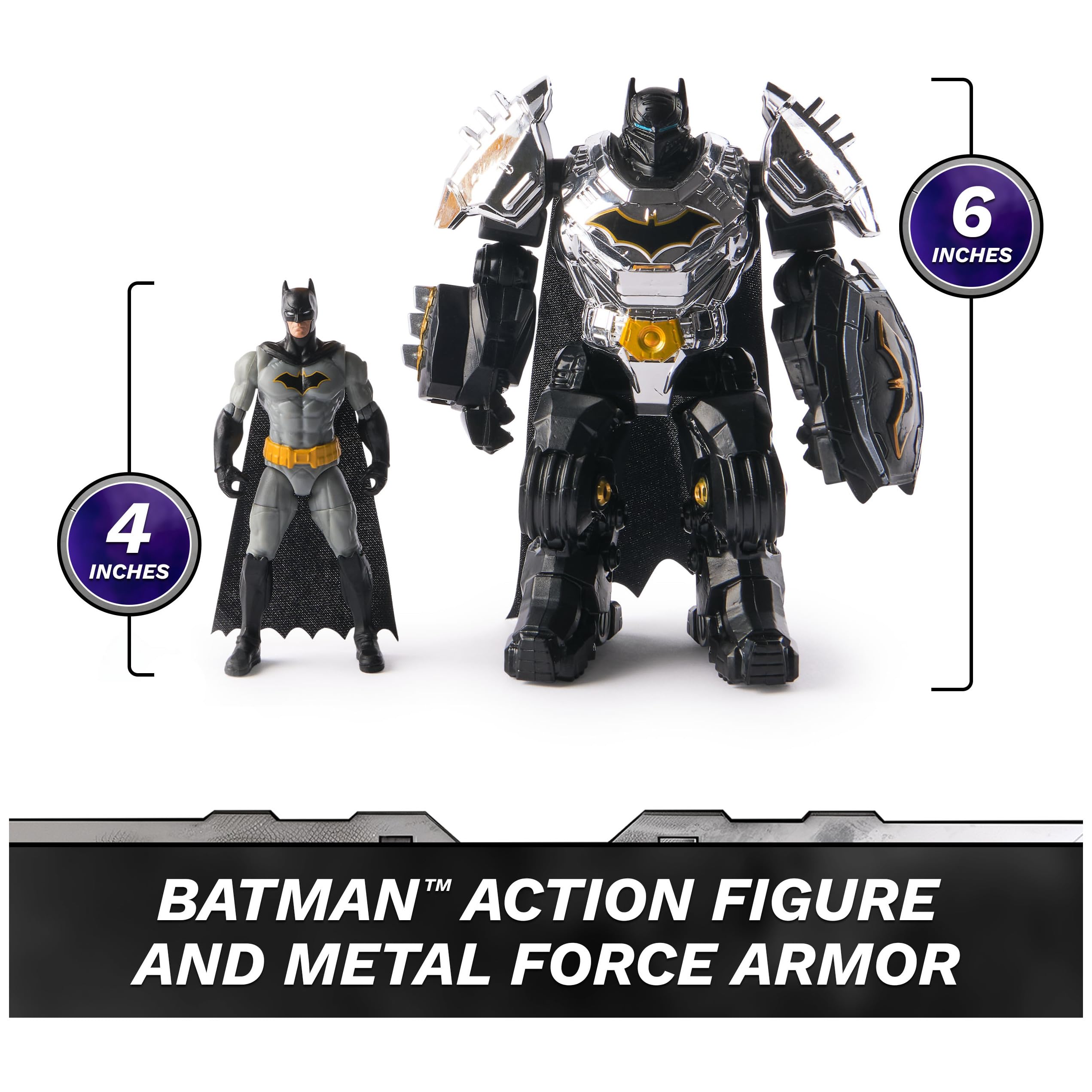 Foto 7 pulgar | Figura De Acción Spin Master Dc Comics Metal Force Batman - Venta Internacional.