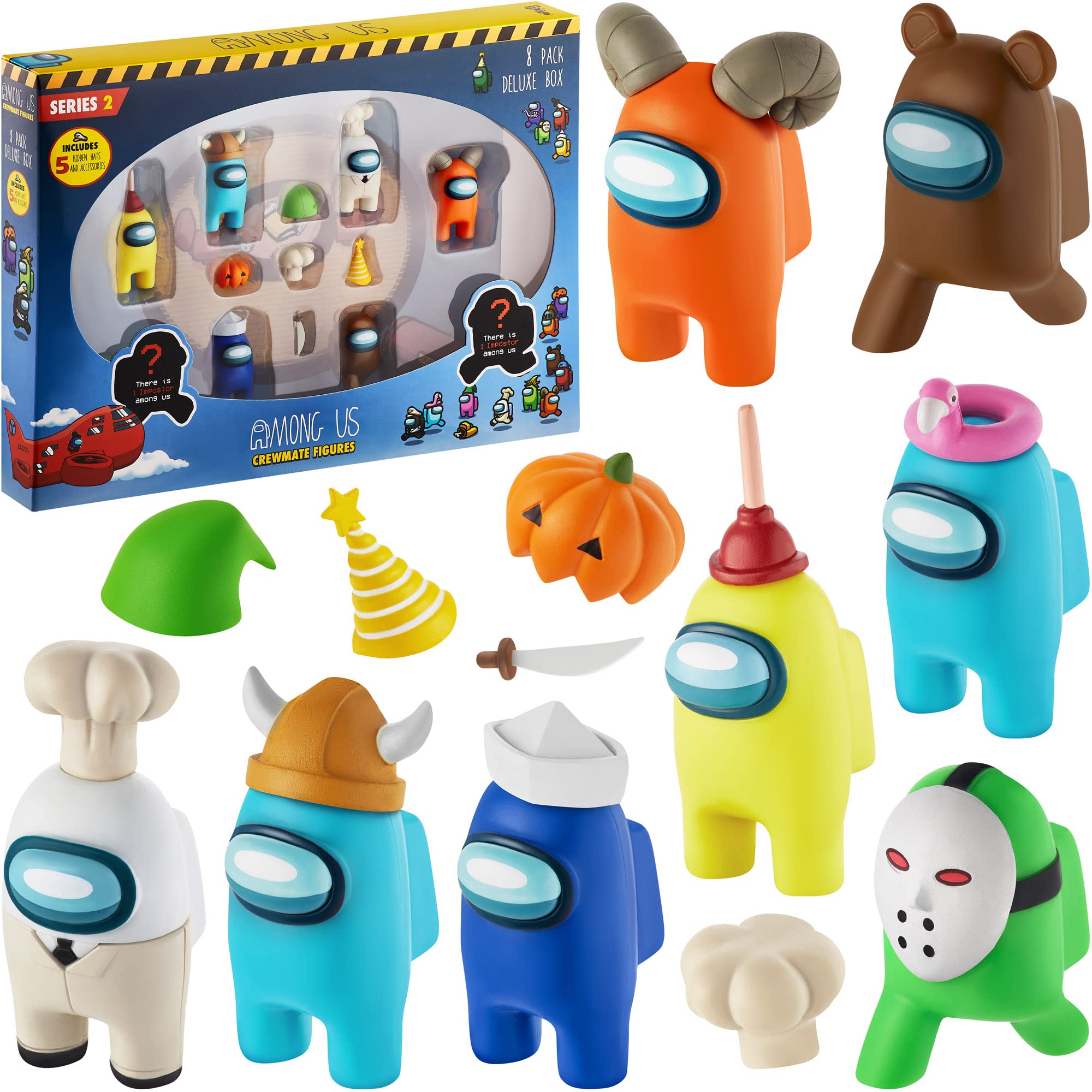 Foto 1 | 8 Figuras De Among Us Crewmate Coleccionables Con Mercancía - Venta Internacional.