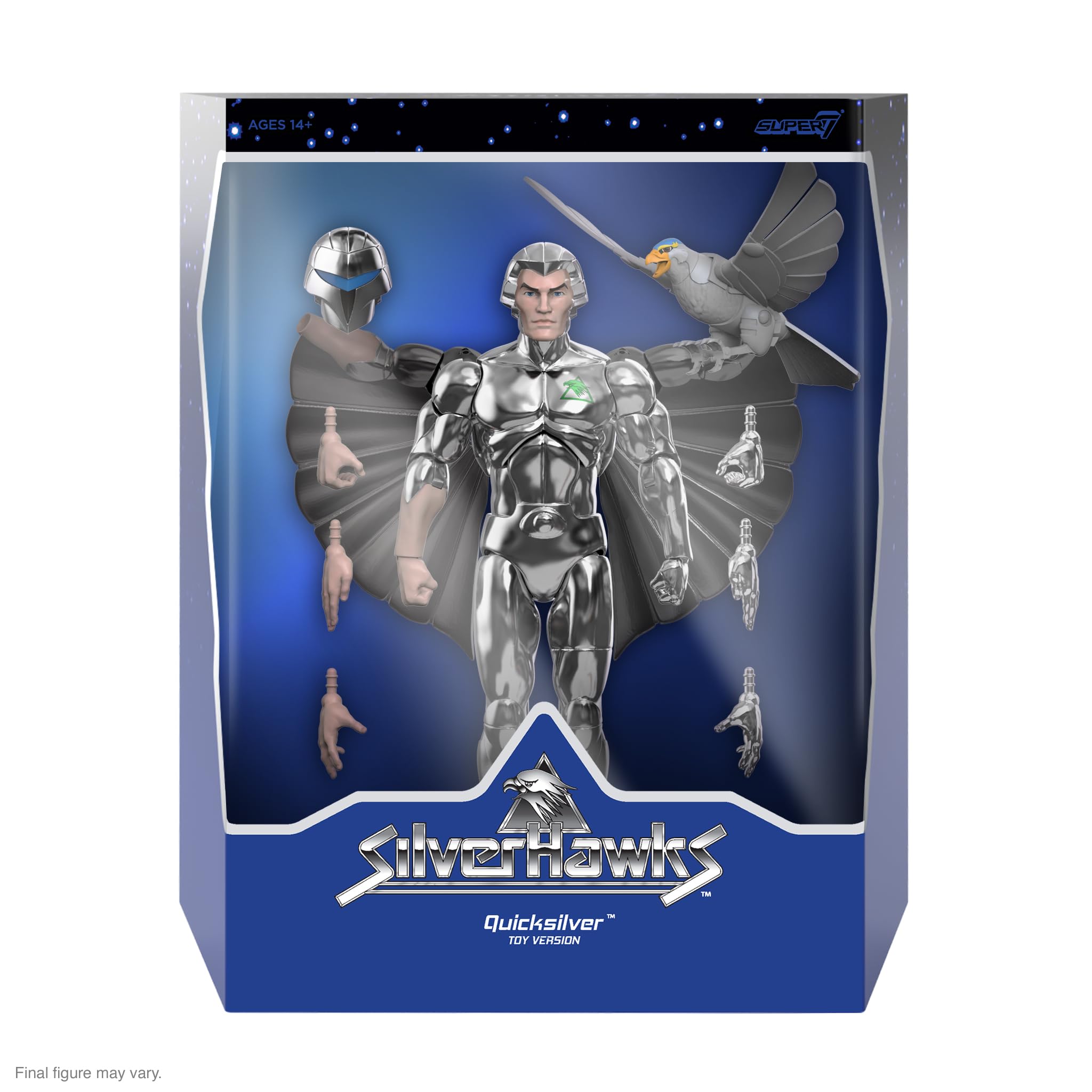 Foto 3 pulgar | Figura De Acción Super7 Ultimates Silverhawks Quicksilver 18 Cm - Venta Internacional.