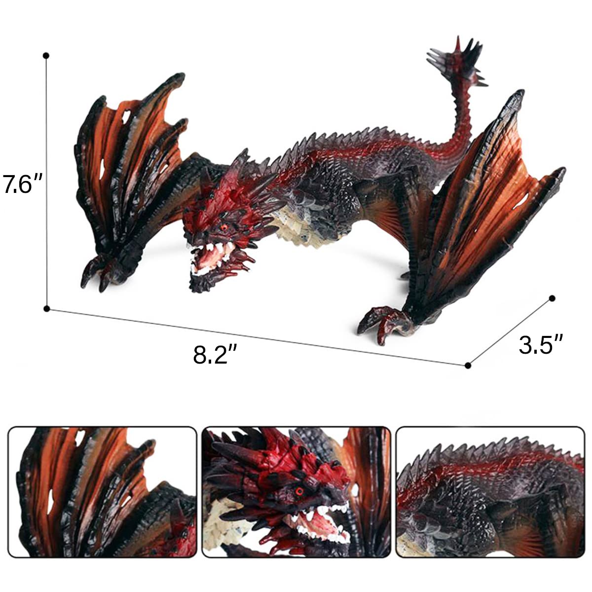 Foto 5 | Figura De Juguete Con Forma De Dragón Liberty Imports, Realista, Plástico, 20 Cm - Venta Internacional.
