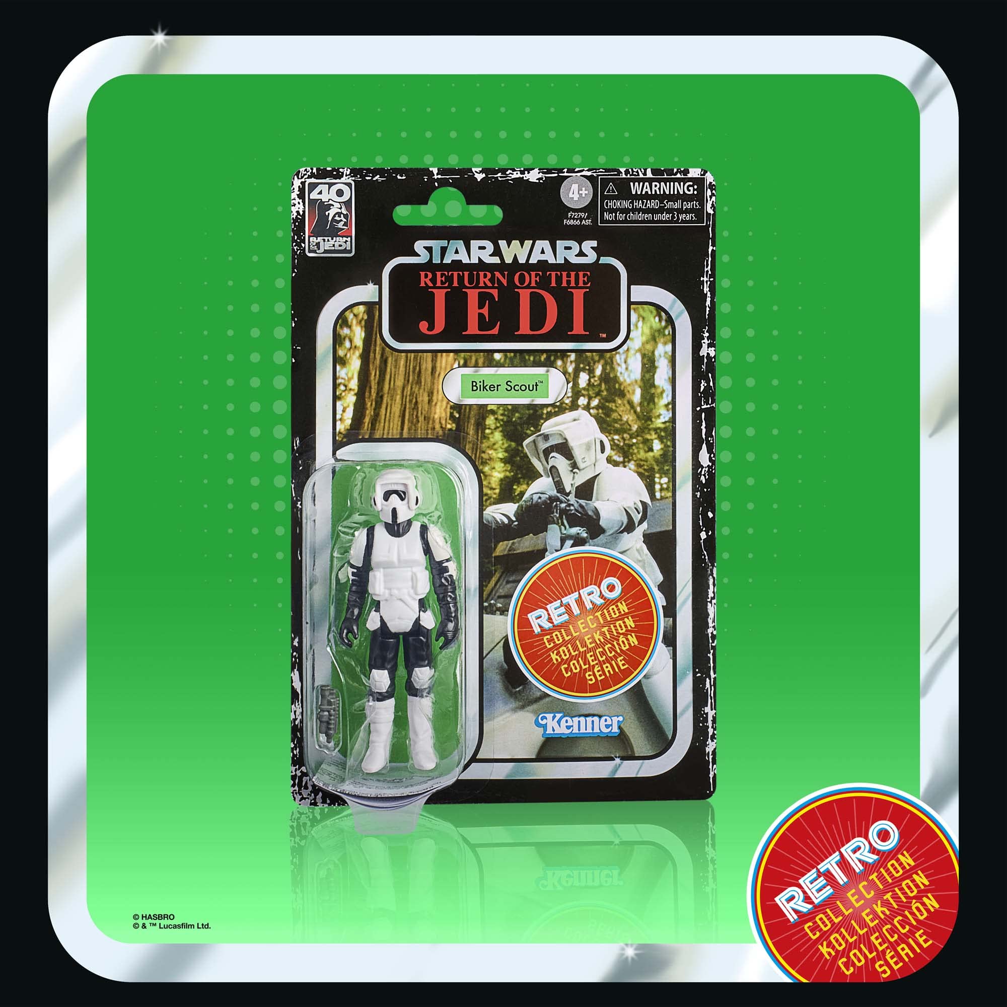 Foto 3 pulgar | Figura De Acción Star Wars Retro Collection Biker Scout 9 Cm - Venta Internacional.