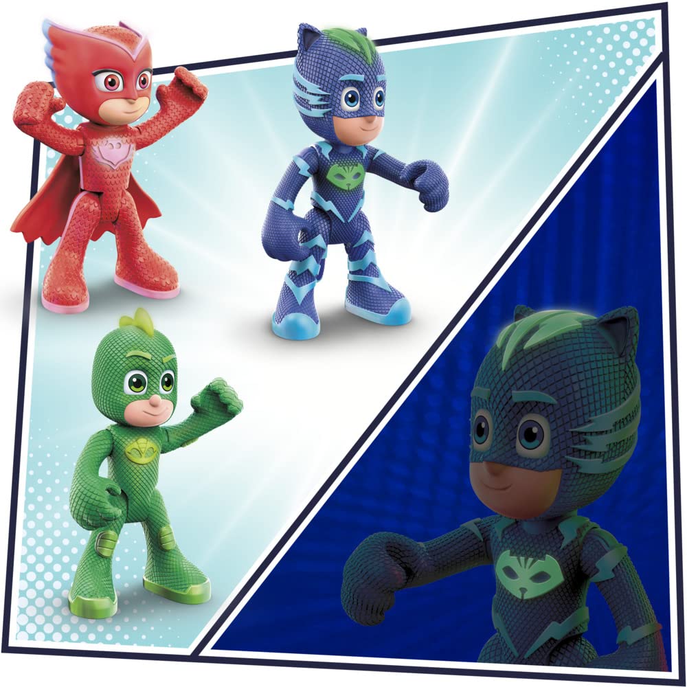 Foto 5 pulgar | Set De Figuras De Acción Pj Masks Night Time Mission Que Brillan En La Oscuridad - Venta Internacional.