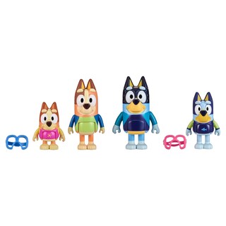 Foto 1 | Paquete De 4 Figuras Bluey Family Beach Day Con Bingo, Bandit Y Chilli - Venta Internacional.