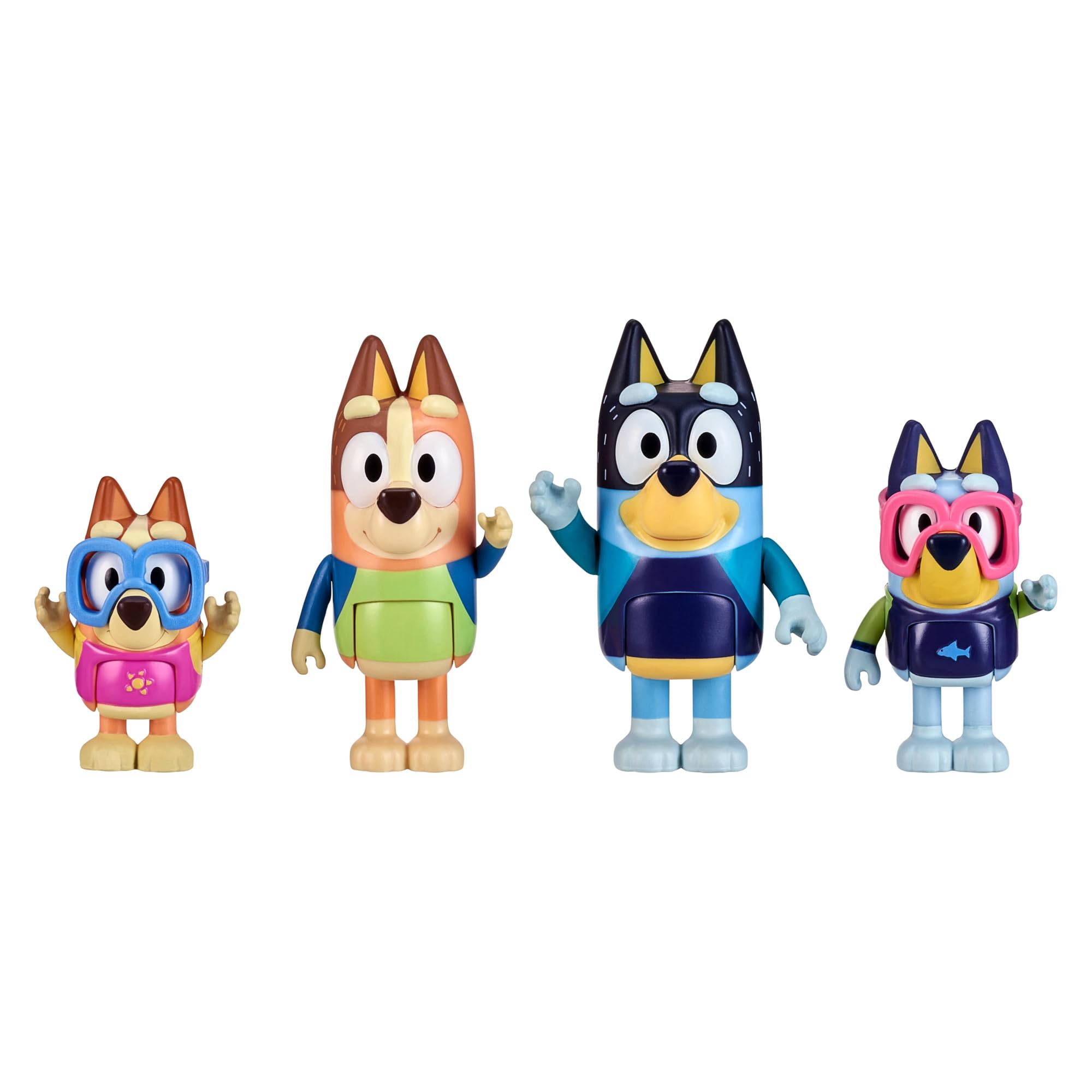 Foto 3 pulgar | Paquete De 4 Figuras Bluey Family Beach Day Con Bingo, Bandit Y Chilli - Venta Internacional.