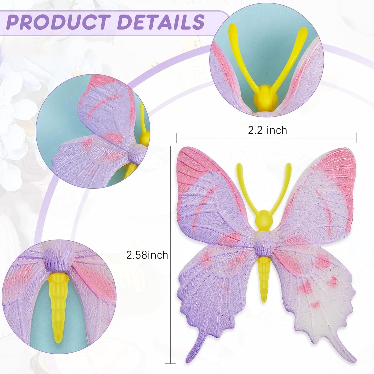 Foto 3 pulgar | Figuras De Acción De Mariposas De Juguete Con Mariposas De Plástico X24 - Venta Internacional.