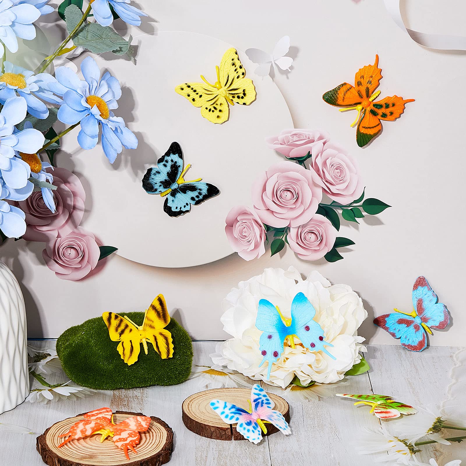 Foto 7 pulgar | Figuras De Acción De Mariposas De Juguete Con Mariposas De Plástico X24 - Venta Internacional.