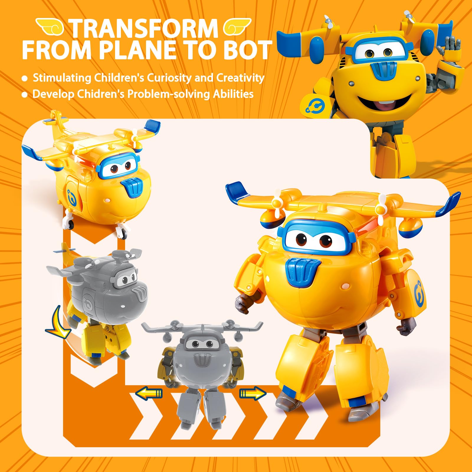 Foto 3 pulgar | Transformable Toys Super Wings Donnie Airplane 2 En 1 - Venta Internacional.