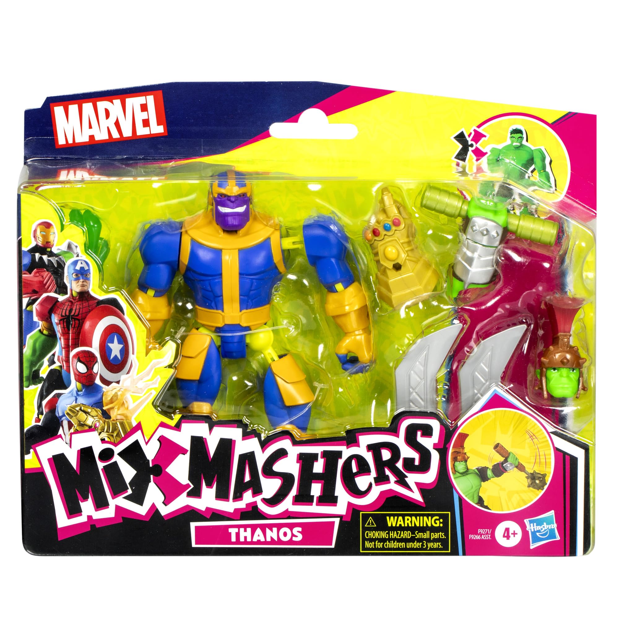Foto 3 pulgar | Figura De Acción Avengers Marvel Mixmashers Thanos De 13 Cm Con Acc - Venta Internacional.