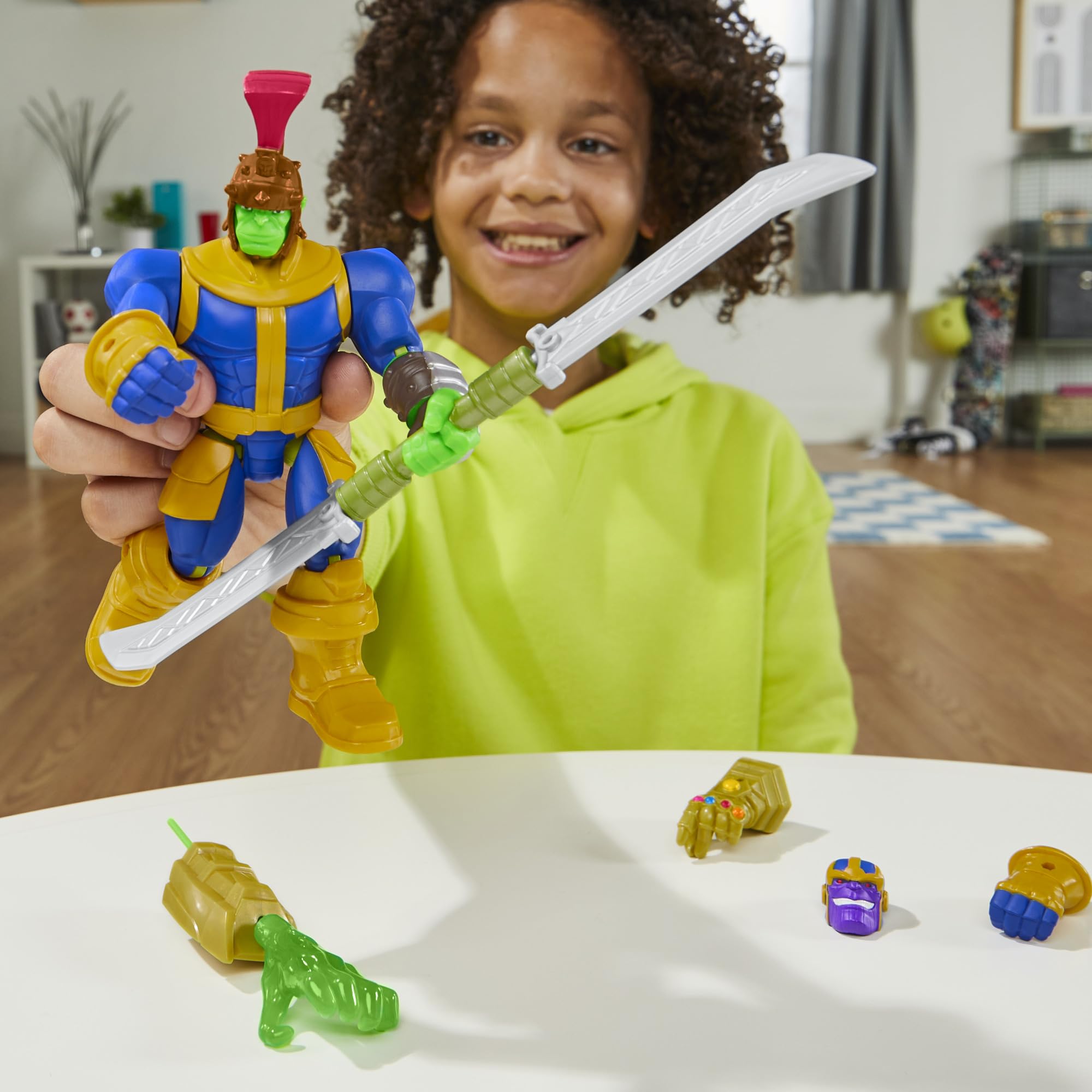 Foto 7 pulgar | Figura De Acción Avengers Marvel Mixmashers Thanos De 13 Cm Con Acc - Venta Internacional.