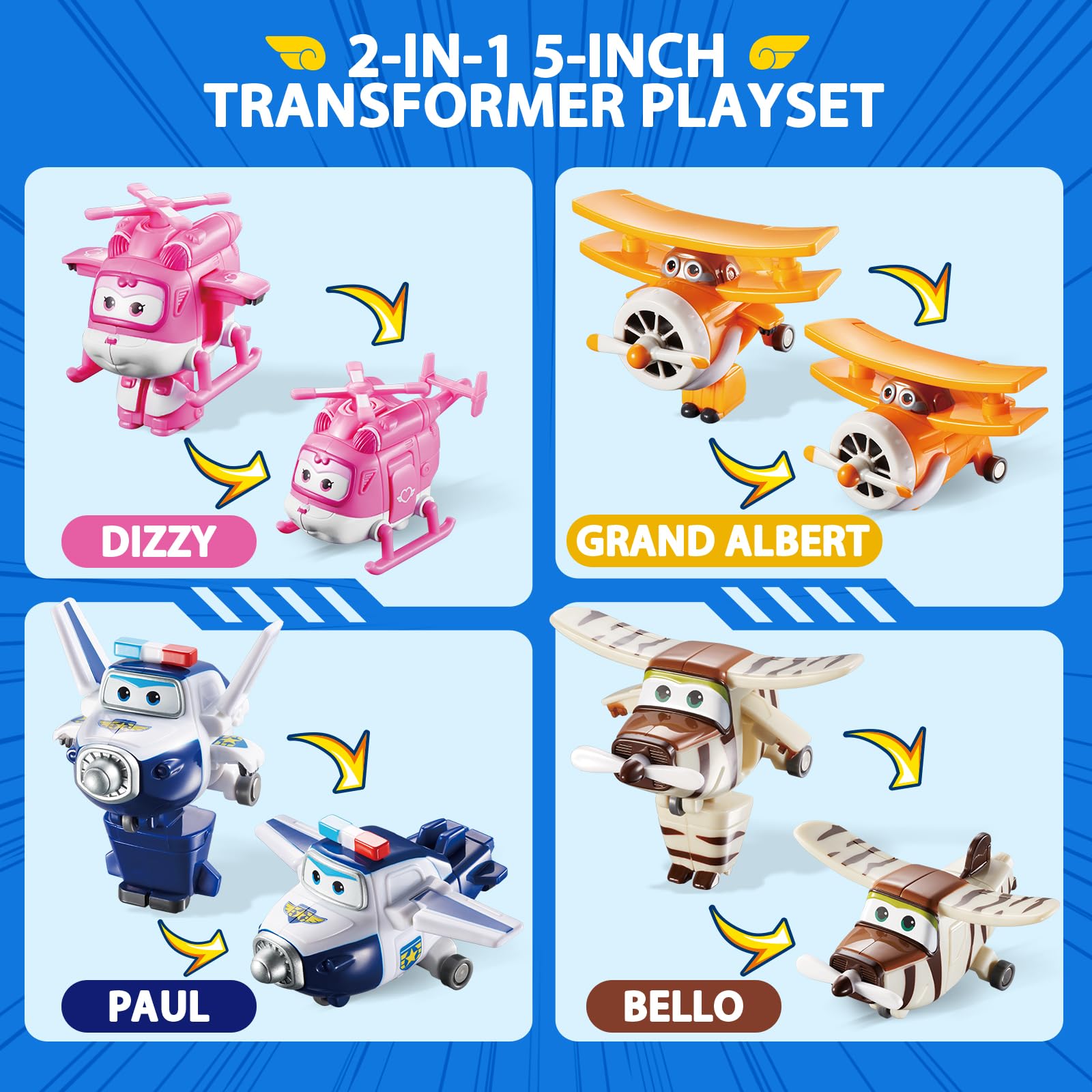 Foto 5 pulgar | Set De Juego Toy Super Wings 5 Transforming Airport Airplane - Venta Internacional.