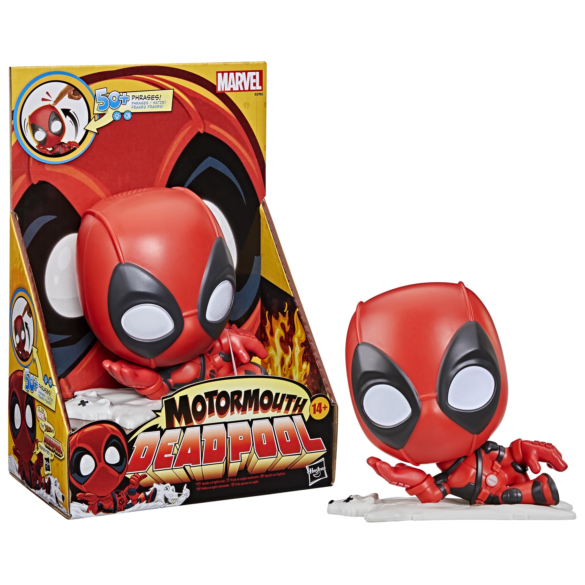 Foto 4 pulgar | Juguete Parlante Marvel Motormouth Deadpool De 15 Cm Con Luces Para Niños - Venta Internacional.