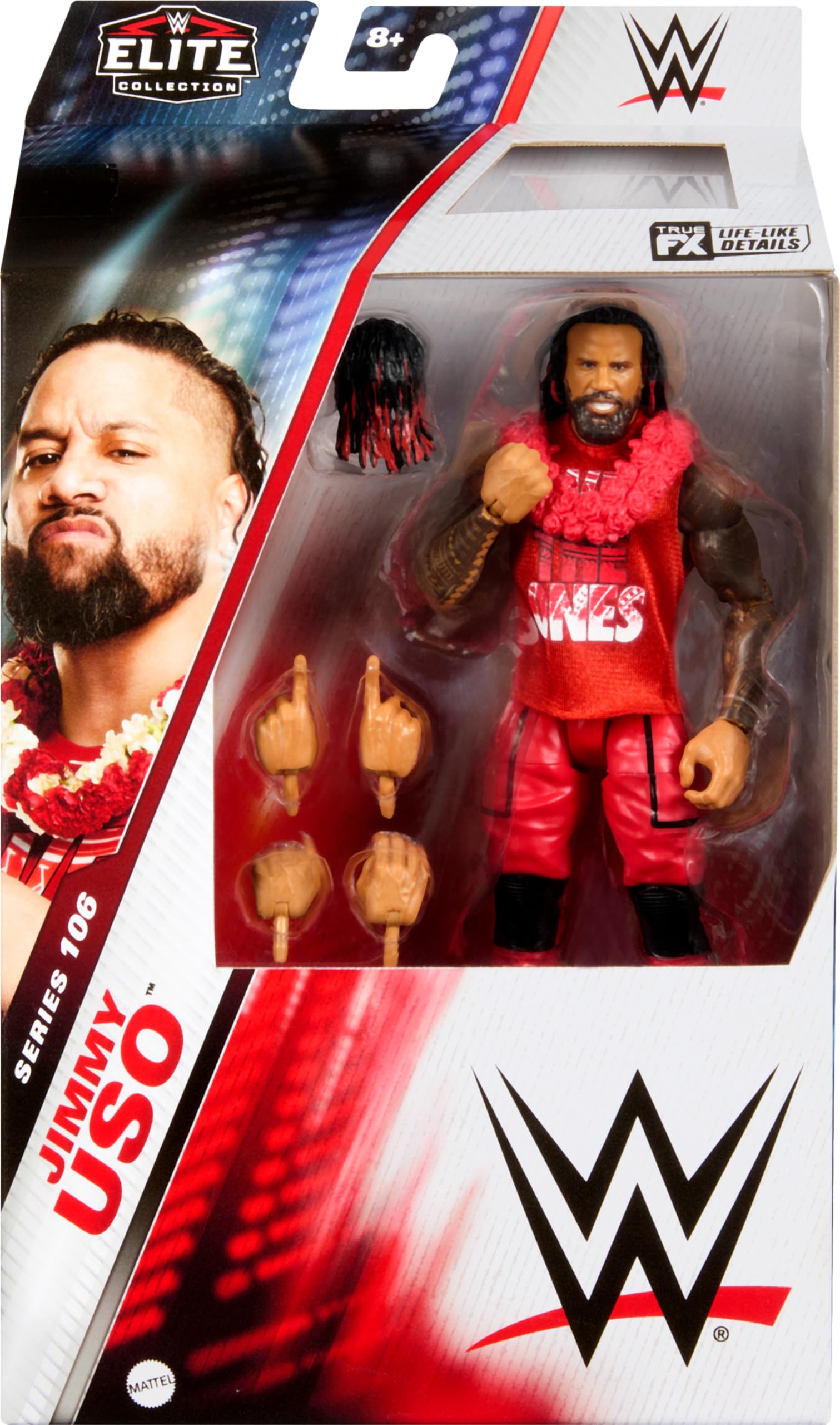 Foto 3 pulgar | Figura De Acción Mattel Wwe Elite Series #106 Jimmy Uso 15 Cm - Venta Internacional.