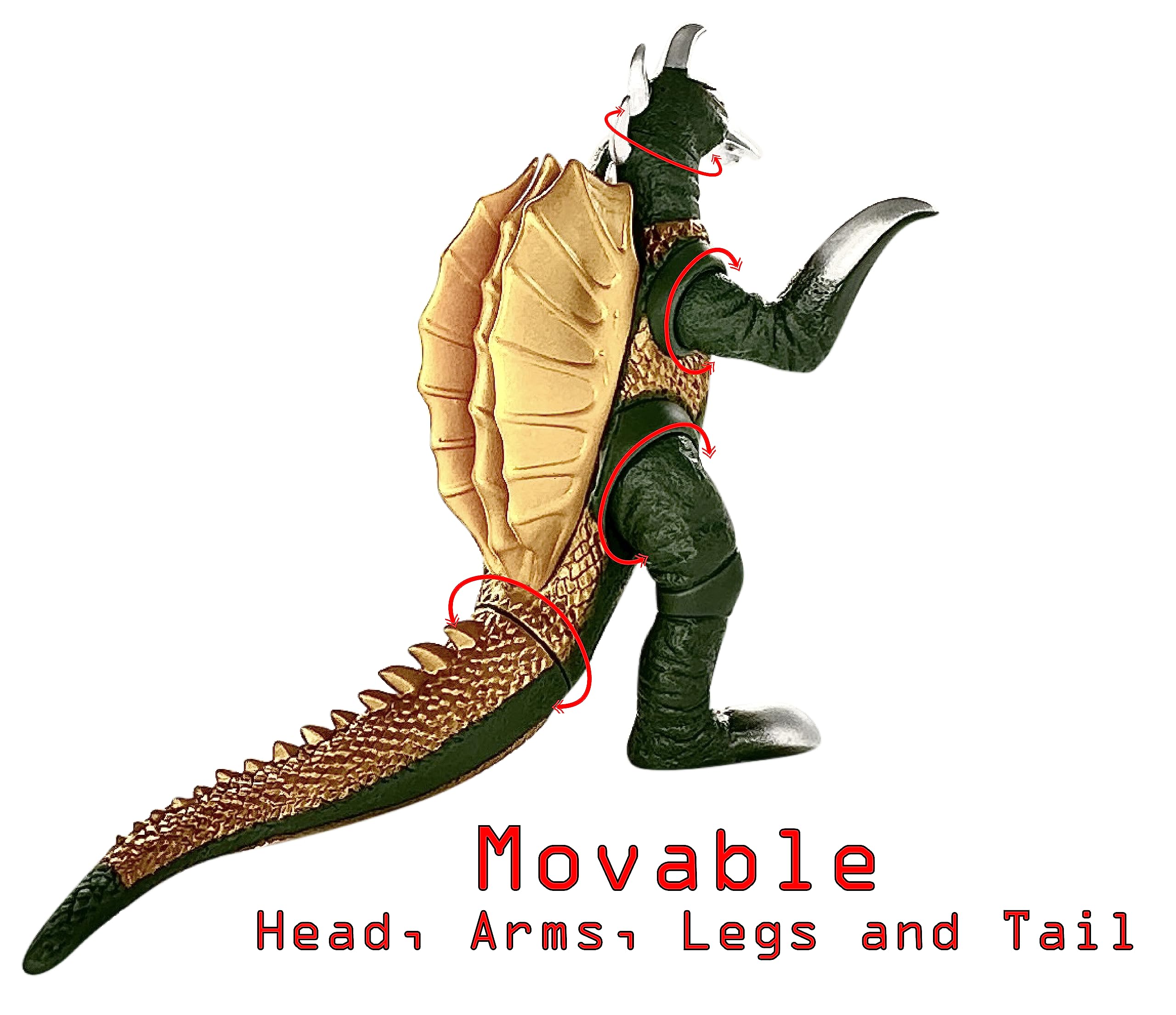 Foto 6 | Figuras De Acción Twcare Spacegodzilla Disosaur Dragon Gigan - Venta Internacional.