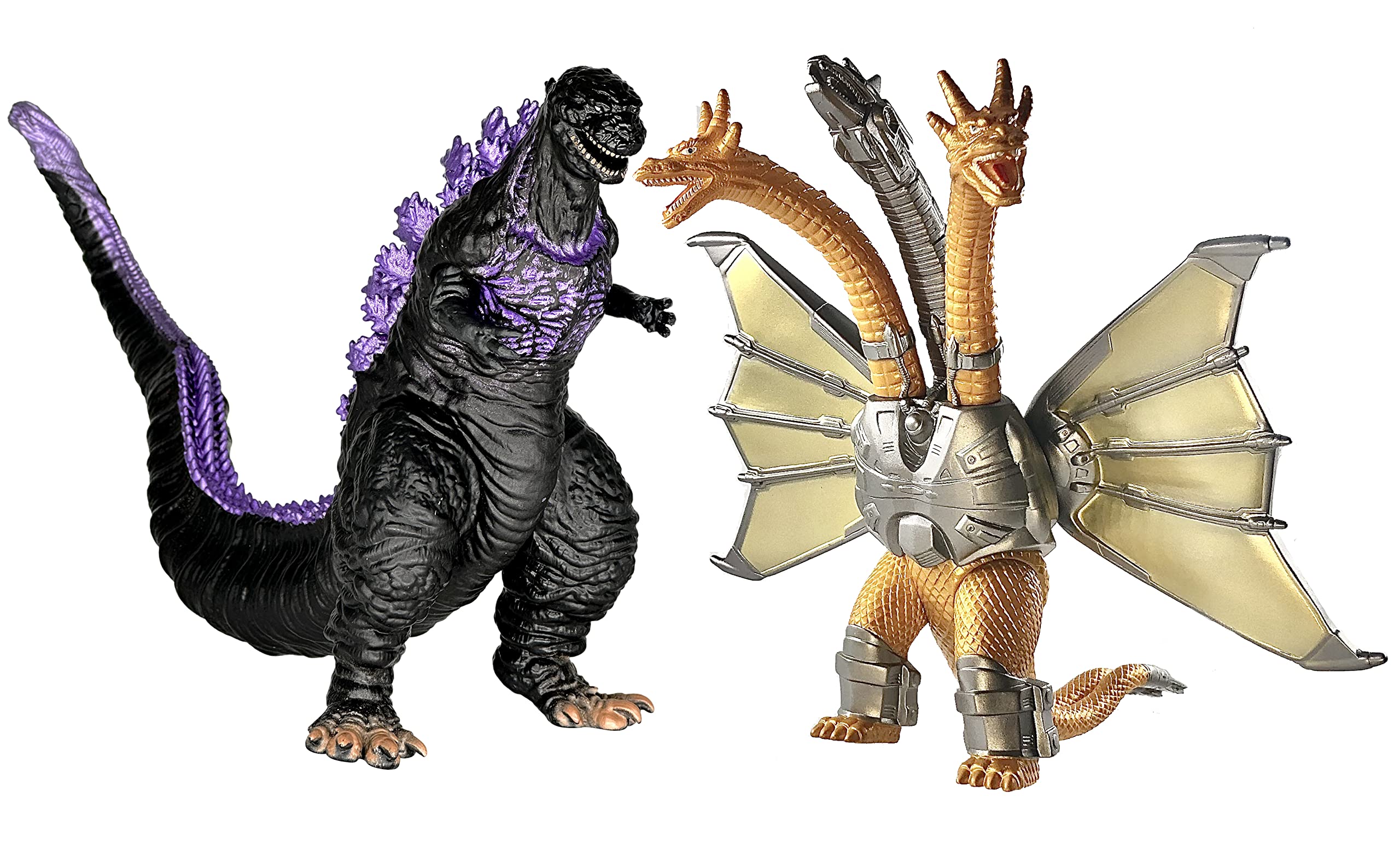 Juego De 2 Figuras De Acción De Juguete Twcare Legendary Shin Godzilla Contra Mecha King Ghidorah - Venta Internacional
