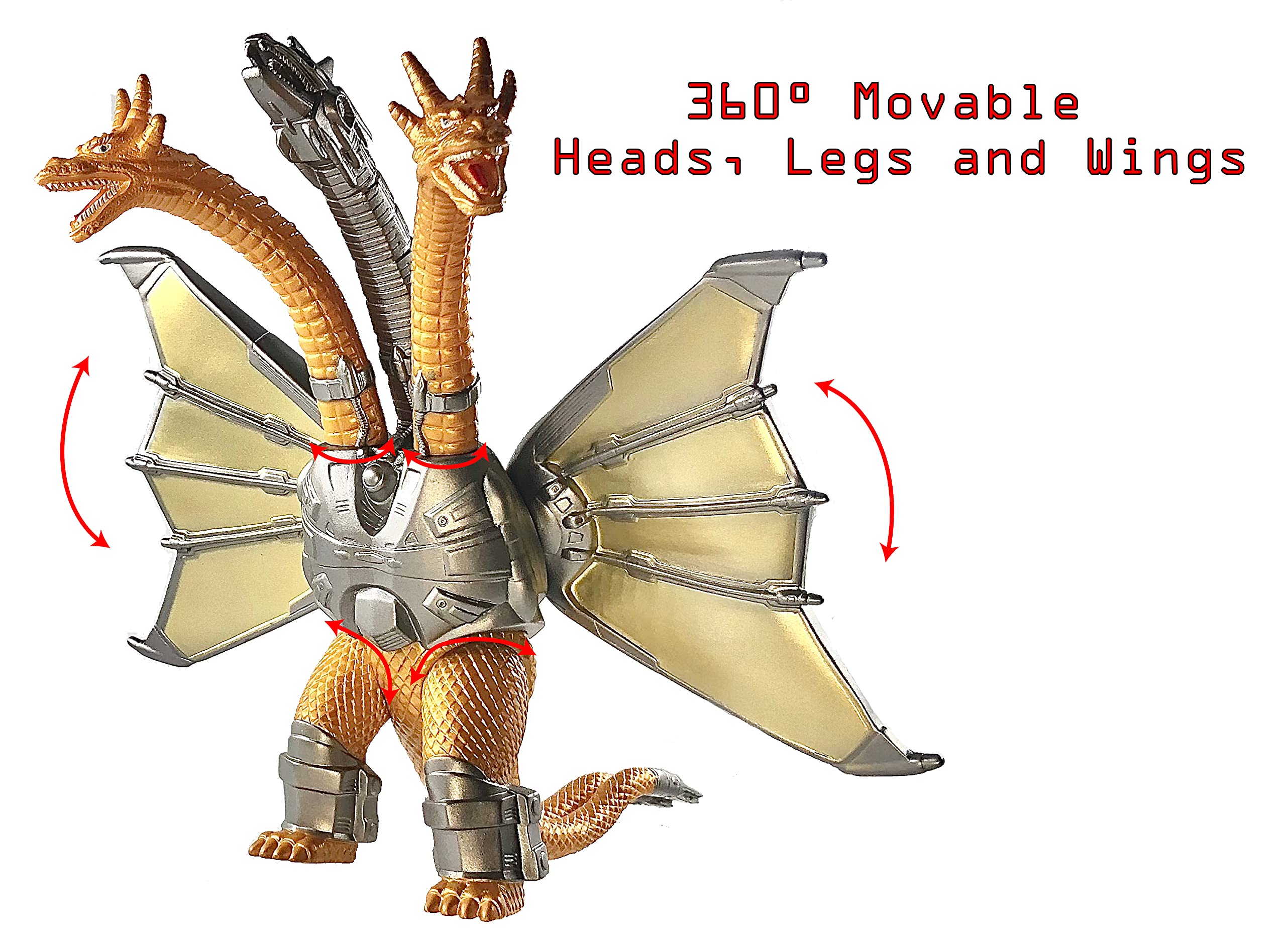 Foto 7 pulgar | Juego De 2 Figuras De Acción De Juguete Twcare Legendary Shin Godzilla Contra Mecha King Ghidorah - Venta Internacional