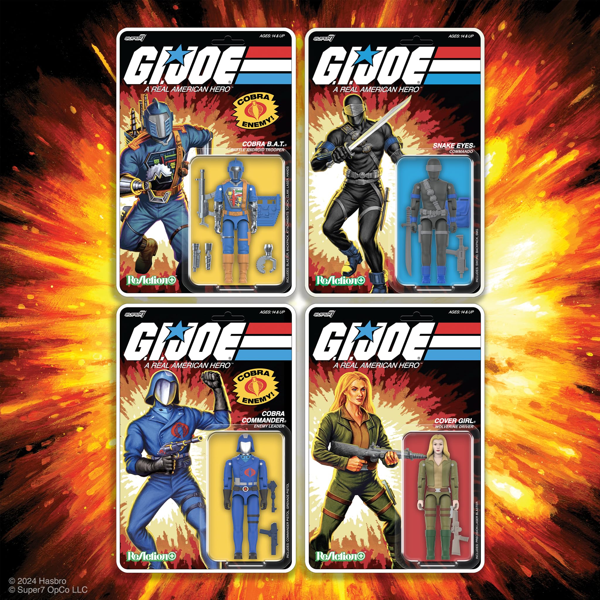 Foto 6 pulgar | Figura De Acción Super7 Reaction+ G.i. Joe Snake Eyes 9,5 Cm - Venta Internacional.