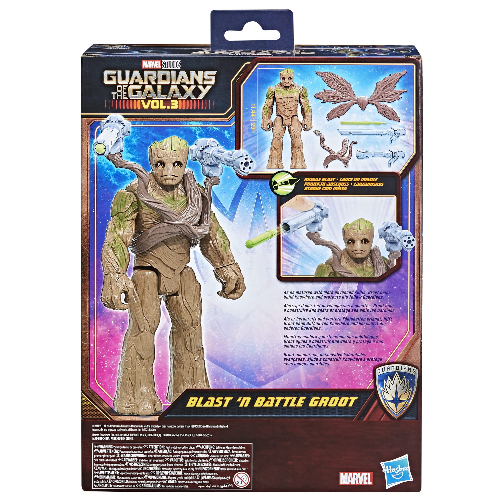 Foto 4 pulgar | Figura De Acción Marvel Titan Hero Series Groot 29 Cm Con Acc - Venta Internacional.