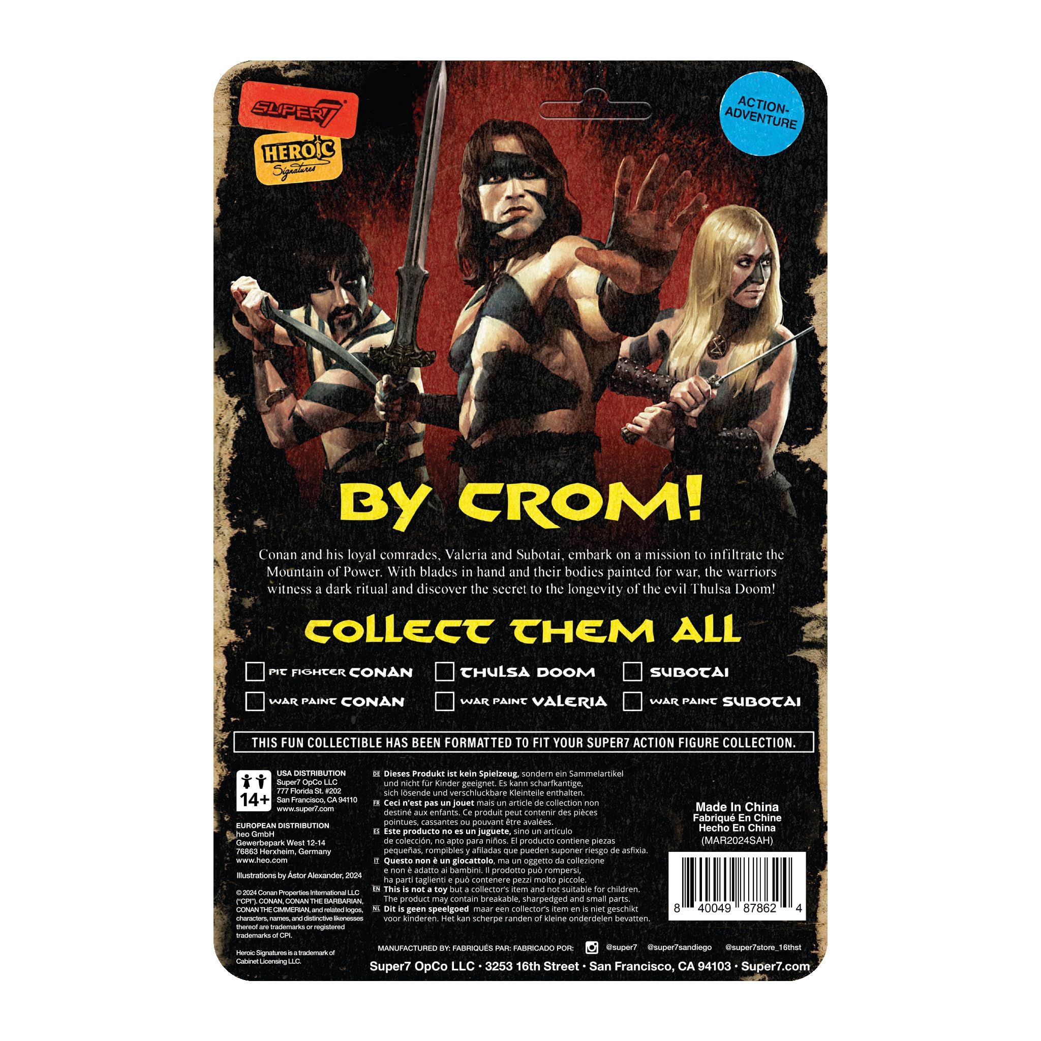 Foto 4 pulgar | Figura De Acción Super7 Conan The Barbarian War Paint, 3.75 Pulgadas - Venta Internacional.