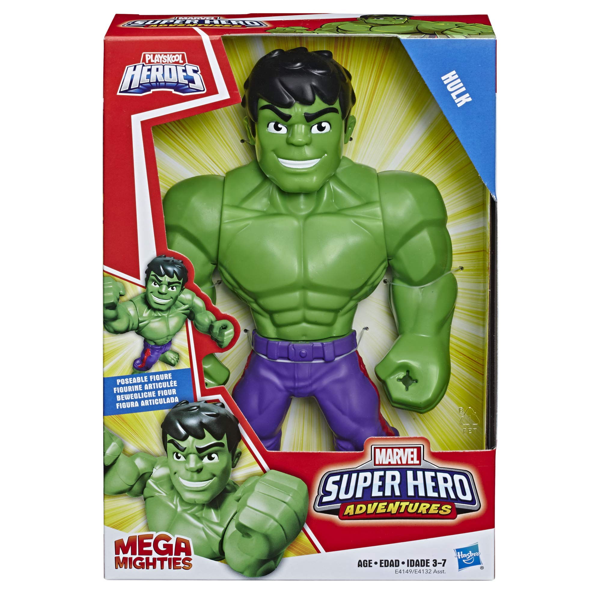 Foto 3 pulgar | Figura De Acción Marvel Super Hero Adventures Hulk 10'' Kids 3+ - Venta Internacional.