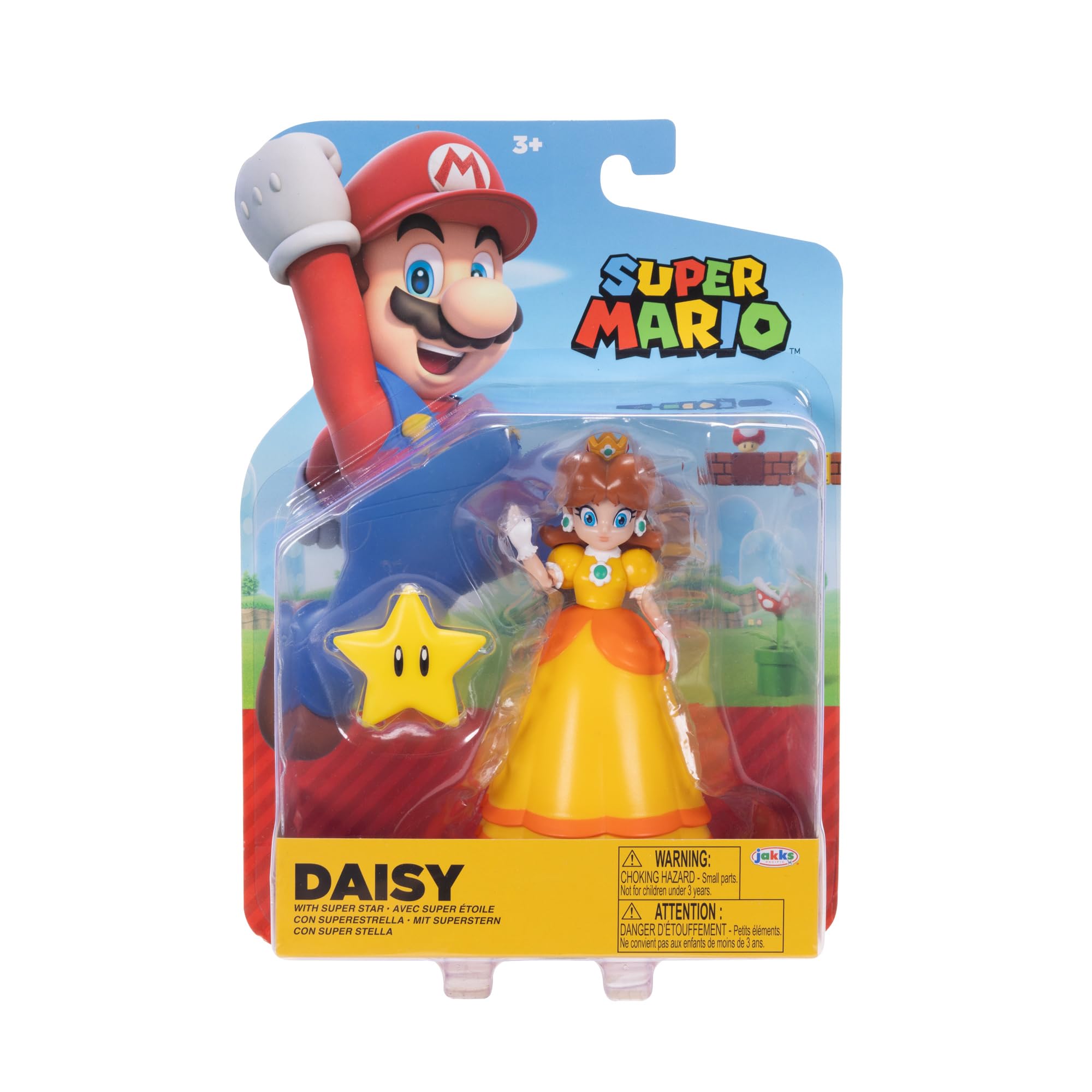 Foto 4 pulgar | Figura De Acción Nintendo Super Mario Daisy De 10 Cm Con Accesorio De Estrella - Venta Internacional.