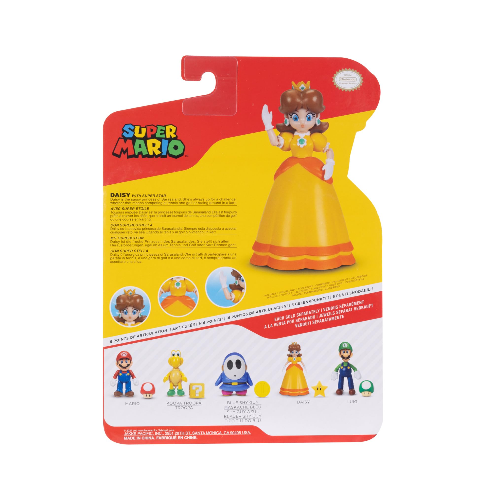 Foto 5 pulgar | Figura De Acción Nintendo Super Mario Daisy De 10 Cm Con Accesorio De Estrella - Venta Internacional.