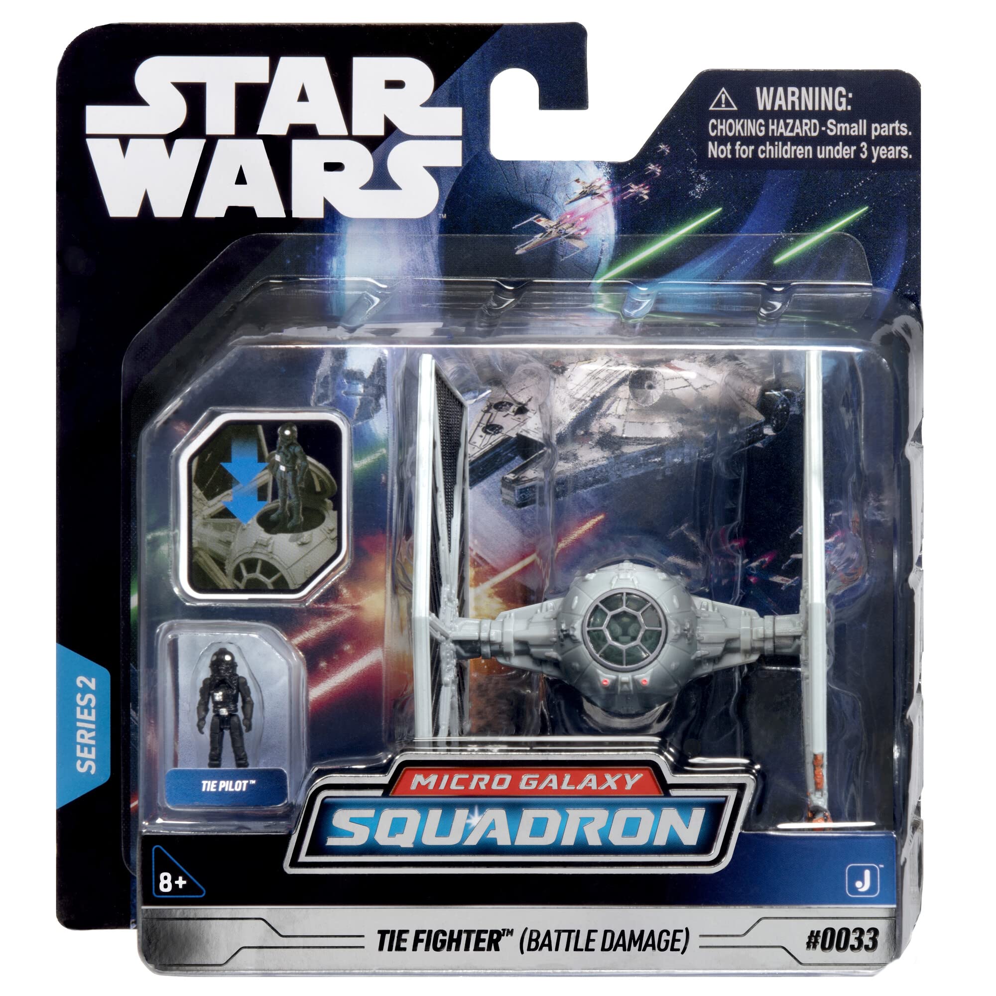 Foto 3 pulgar | Vehículo Oficial Star Wars Tie Fighter + Tie Pilot De 7,5 Cm - Venta Internacional.