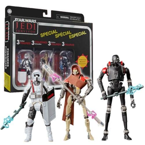 Foto 4 pulgar | Figura De Acción Star Wars Jedi Survivor De 9,5 Cm, Paquete De 3 - Venta Internacional.