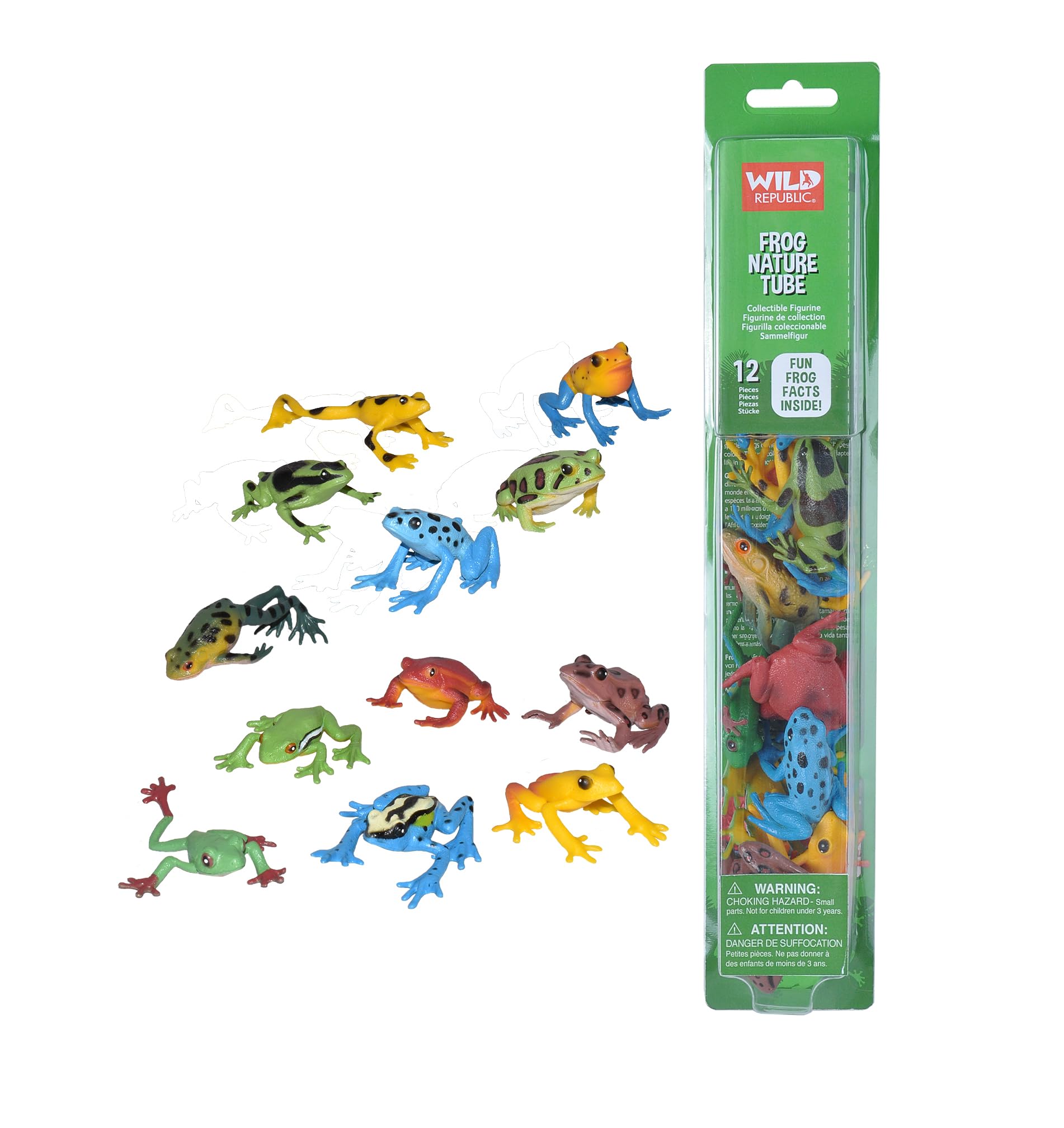 Foto 2 pulgar | Tubo Natural Toy Wild Republic Frog Con 12 Figuras De Anfibios - Venta Internacional.