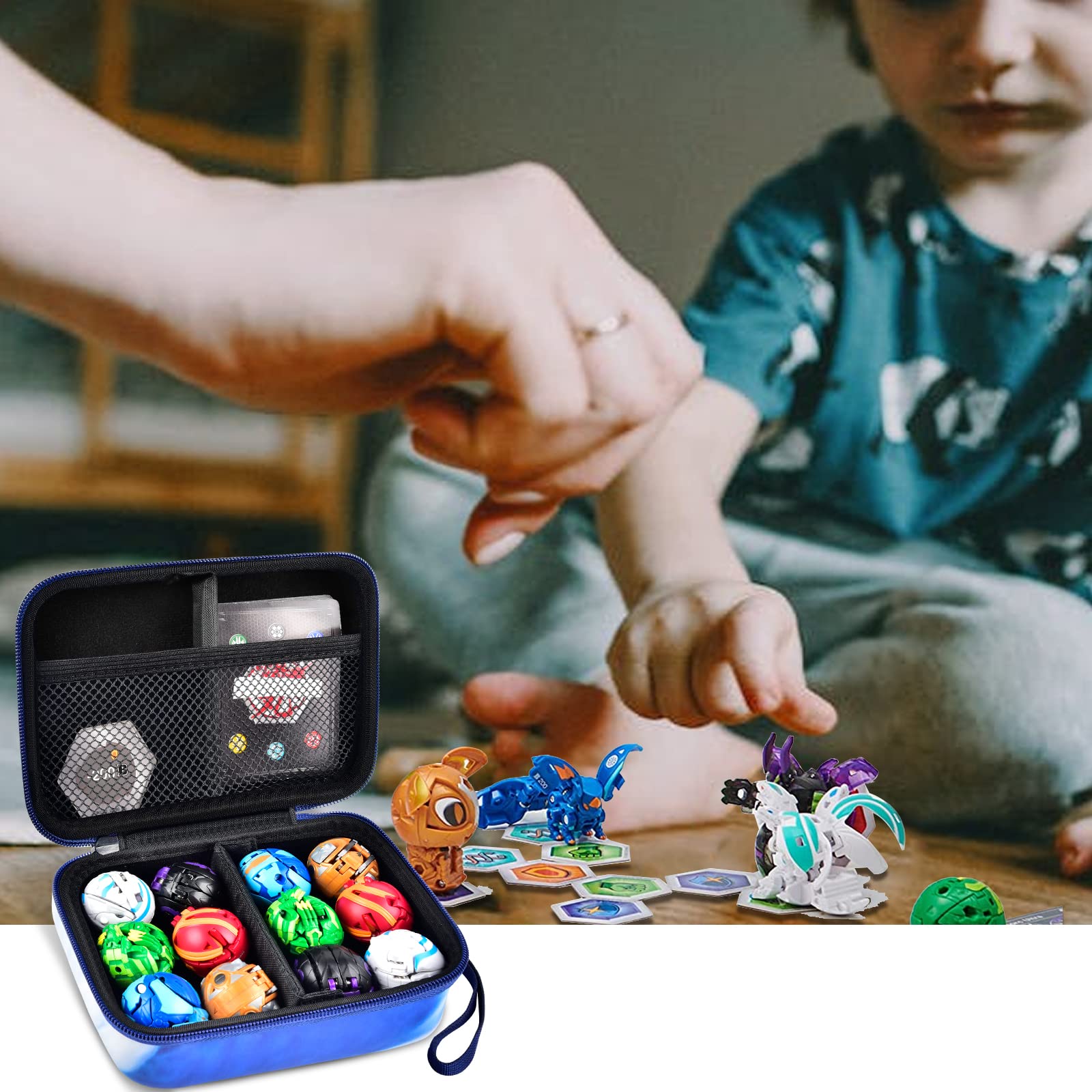 Foto 7 pulgar | Funda De Almacenamiento Compatible Con Bakugan Baku Gear Pack, Color Azul - Venta Internacional.