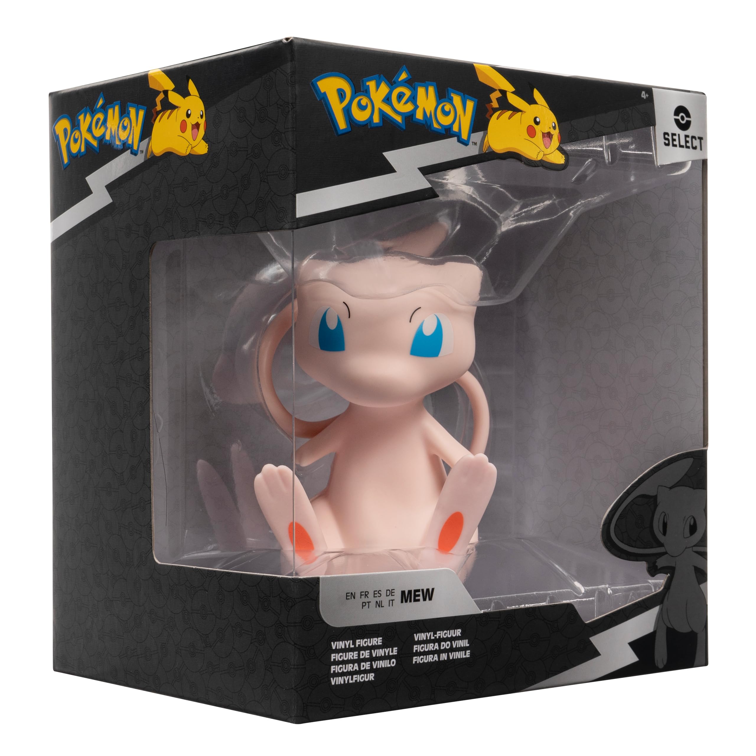Figura De Vinilo Pokémon Mew Select De 10 Cm Con Licencia Oficial - Venta Internacional.