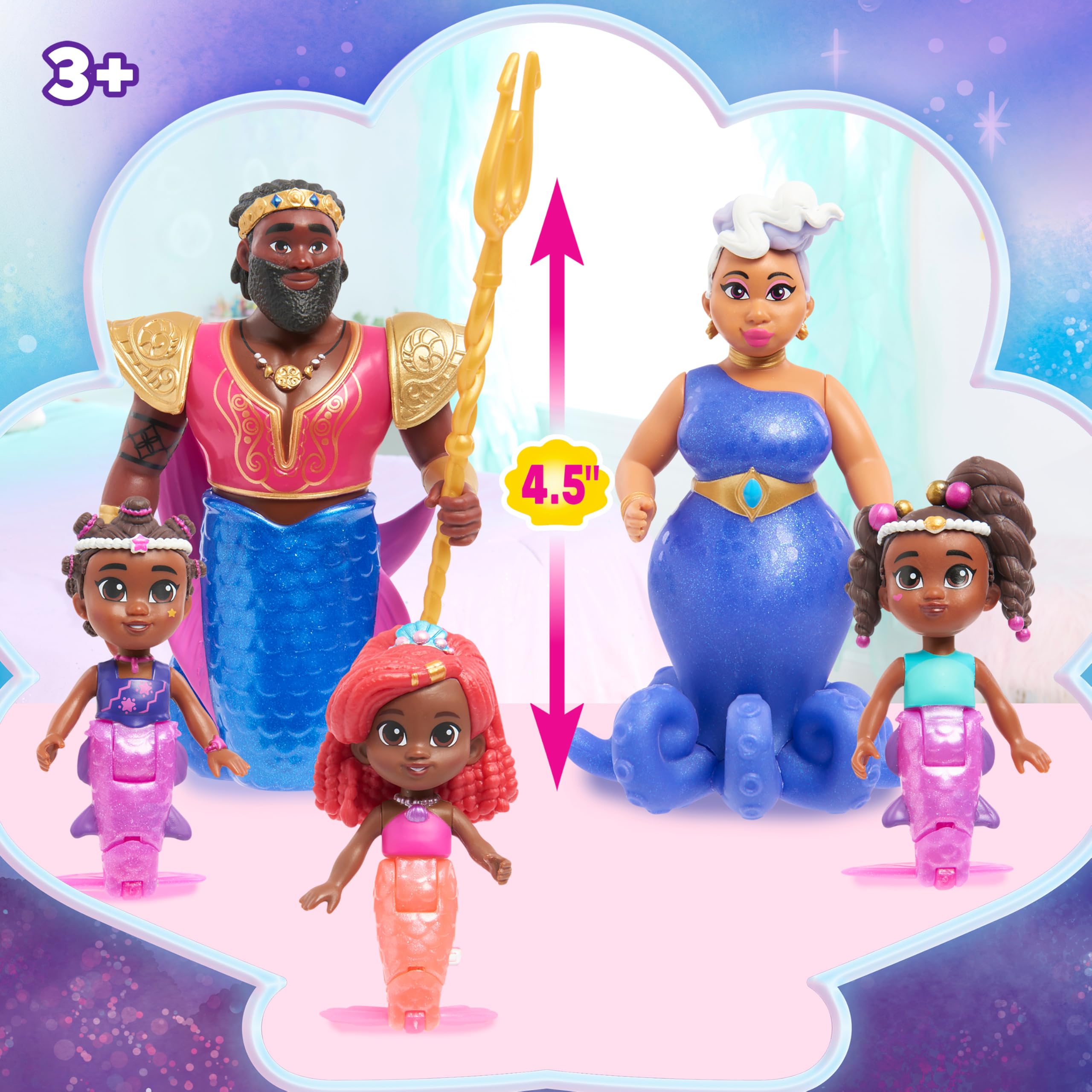 Foto 7 pulgar | Set De Figuras De Juguete Just Play Disney Junior Ariel Royal Family - Venta Internacional.