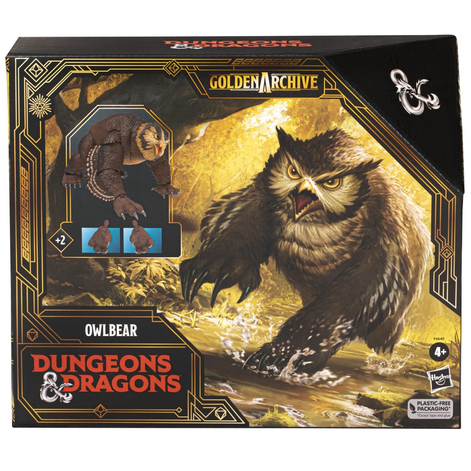 Foto 2 pulgar | Figura Hasbro Dungeons & Dragons Golden Archive Owlbear 21 Cm - Venta Internacional.