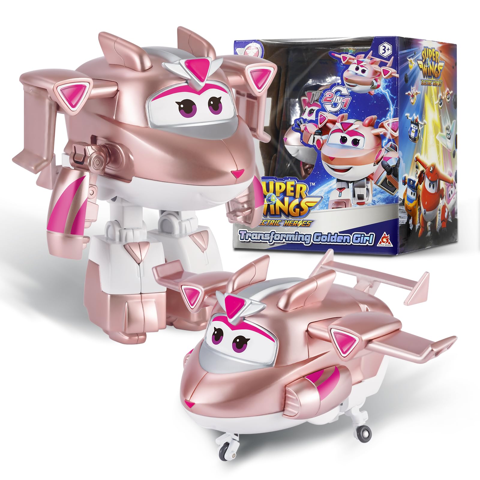 Foto 2 pulgar | Avión Transformable Toys Super Wings Golden Girl De 5 Pulgadas - Venta Internacional.